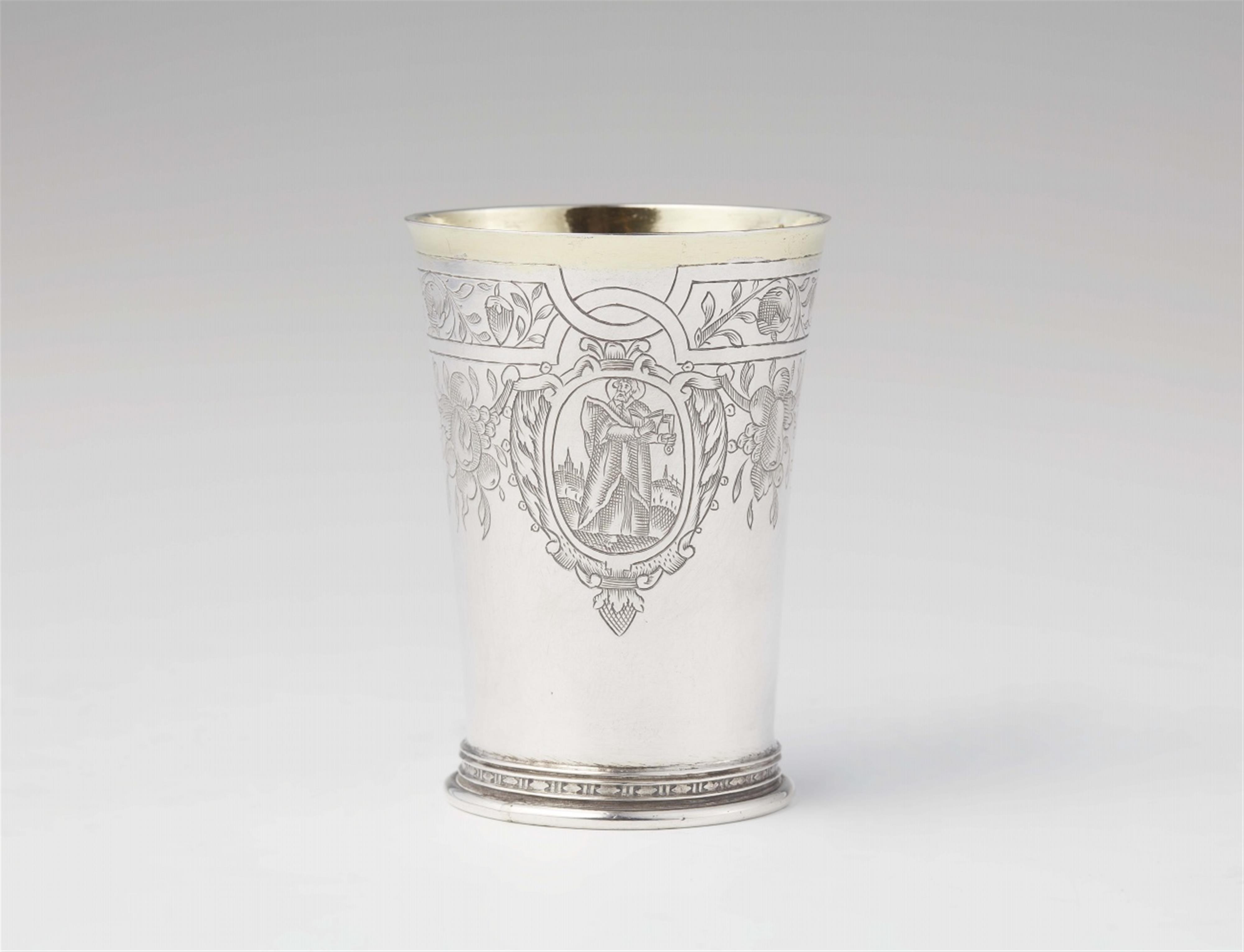 A Cologne parcel gilt silver Apostle beaker - image-1