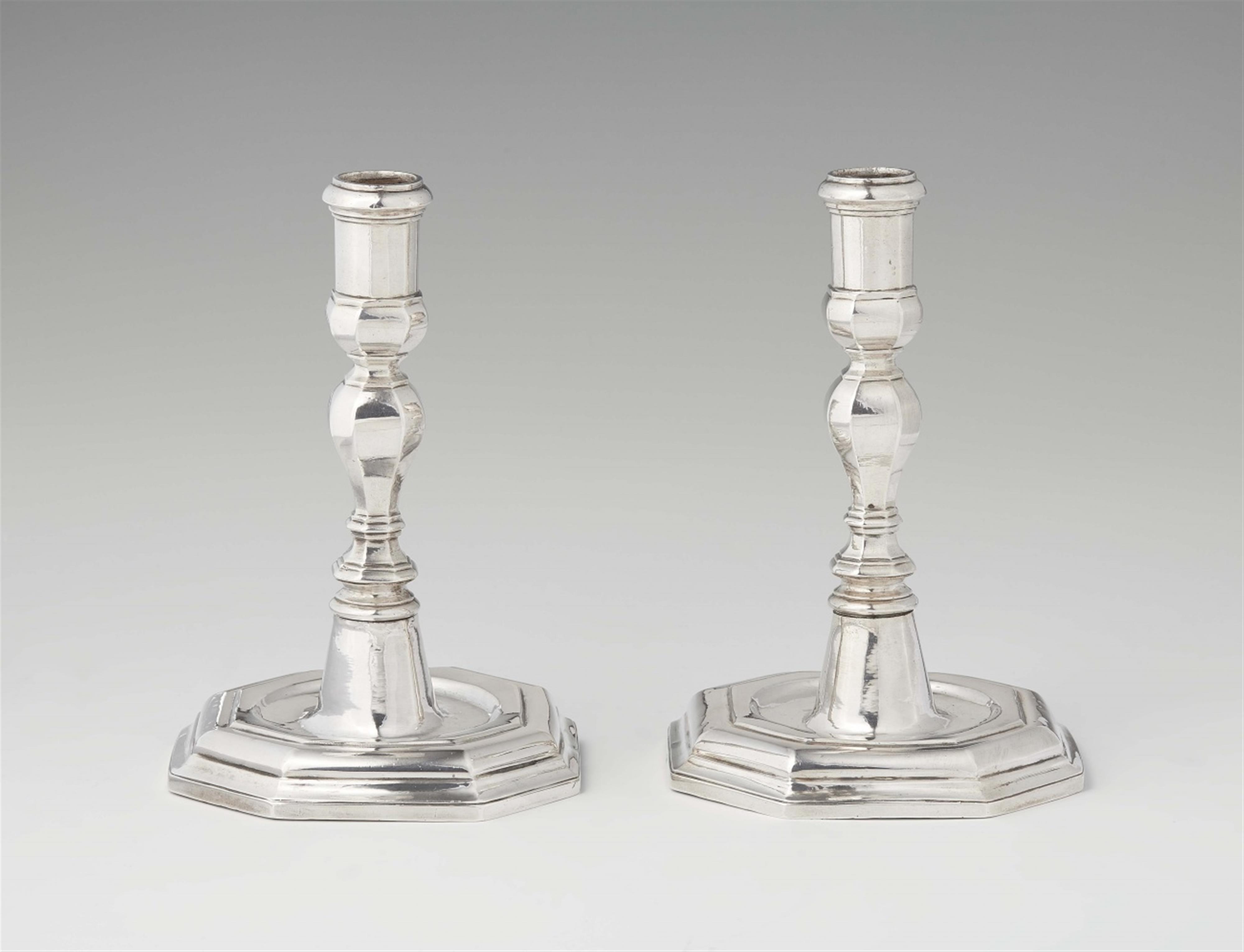 A pair of Mallorcan silver candlesticks - image-1