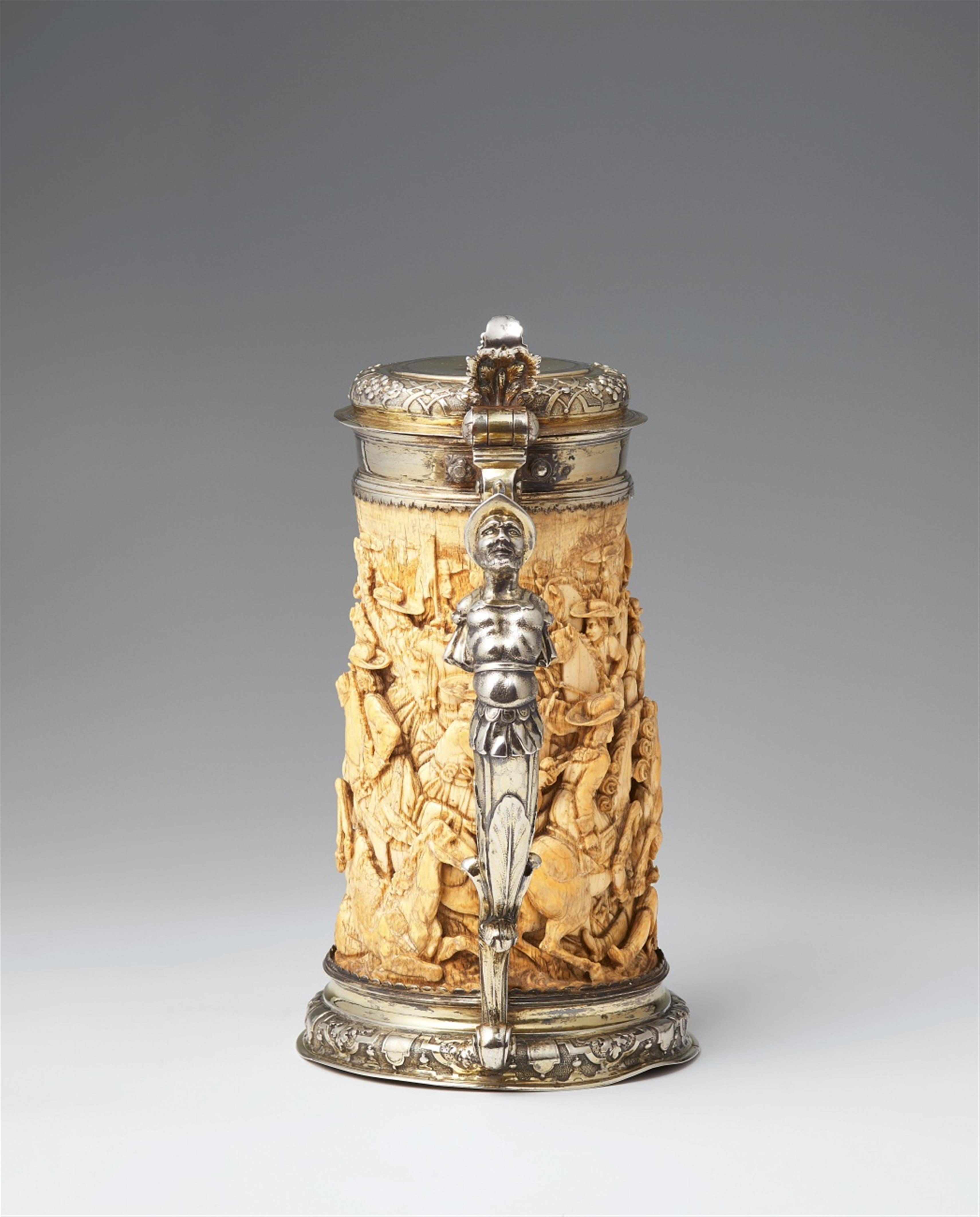 A silver-mounted ivory tankard - image-4