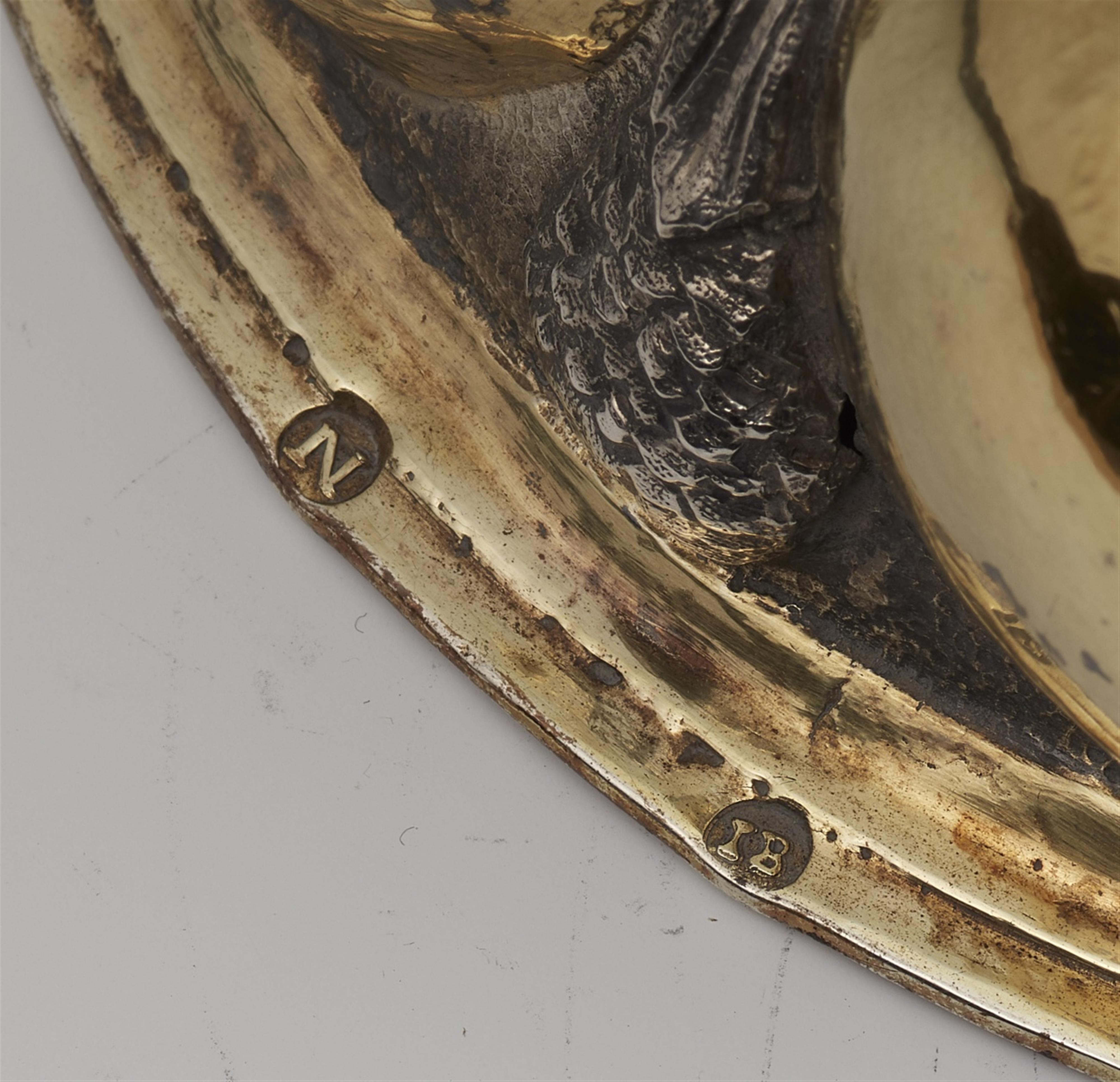 A large silver gilt astrological goblet - image-3