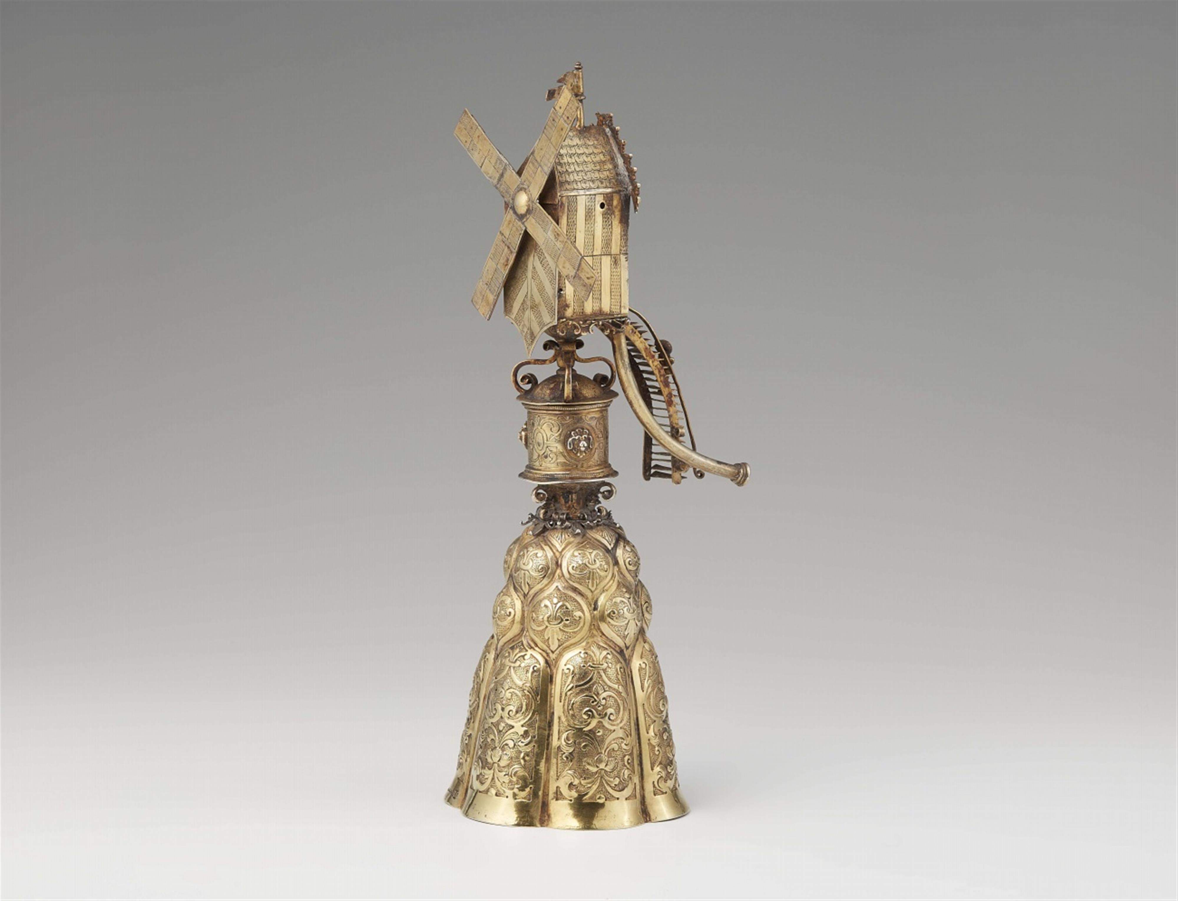 A silver-gilt windmill goblet - image-1