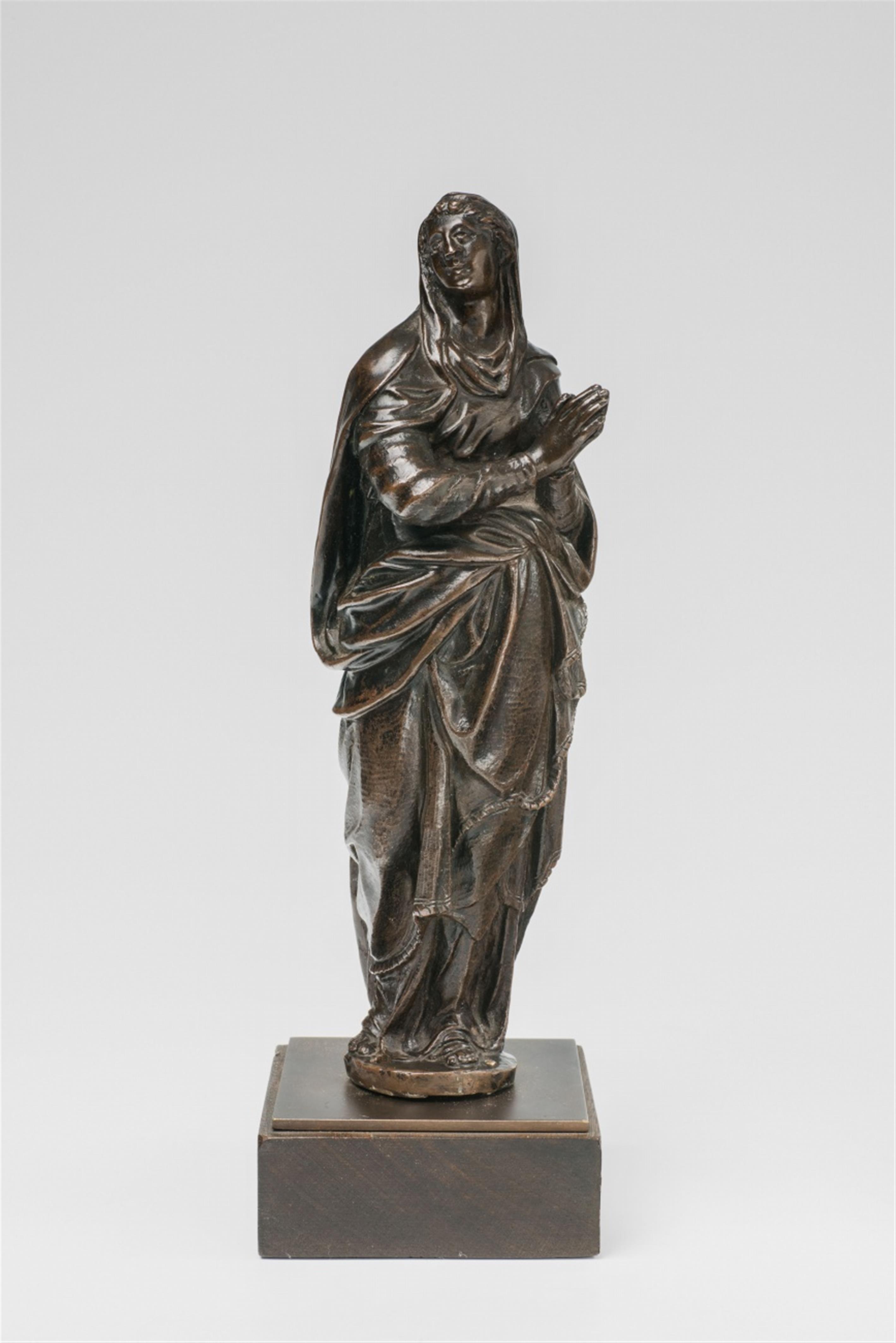 A bronze figure of the mourning Virgin - image-1