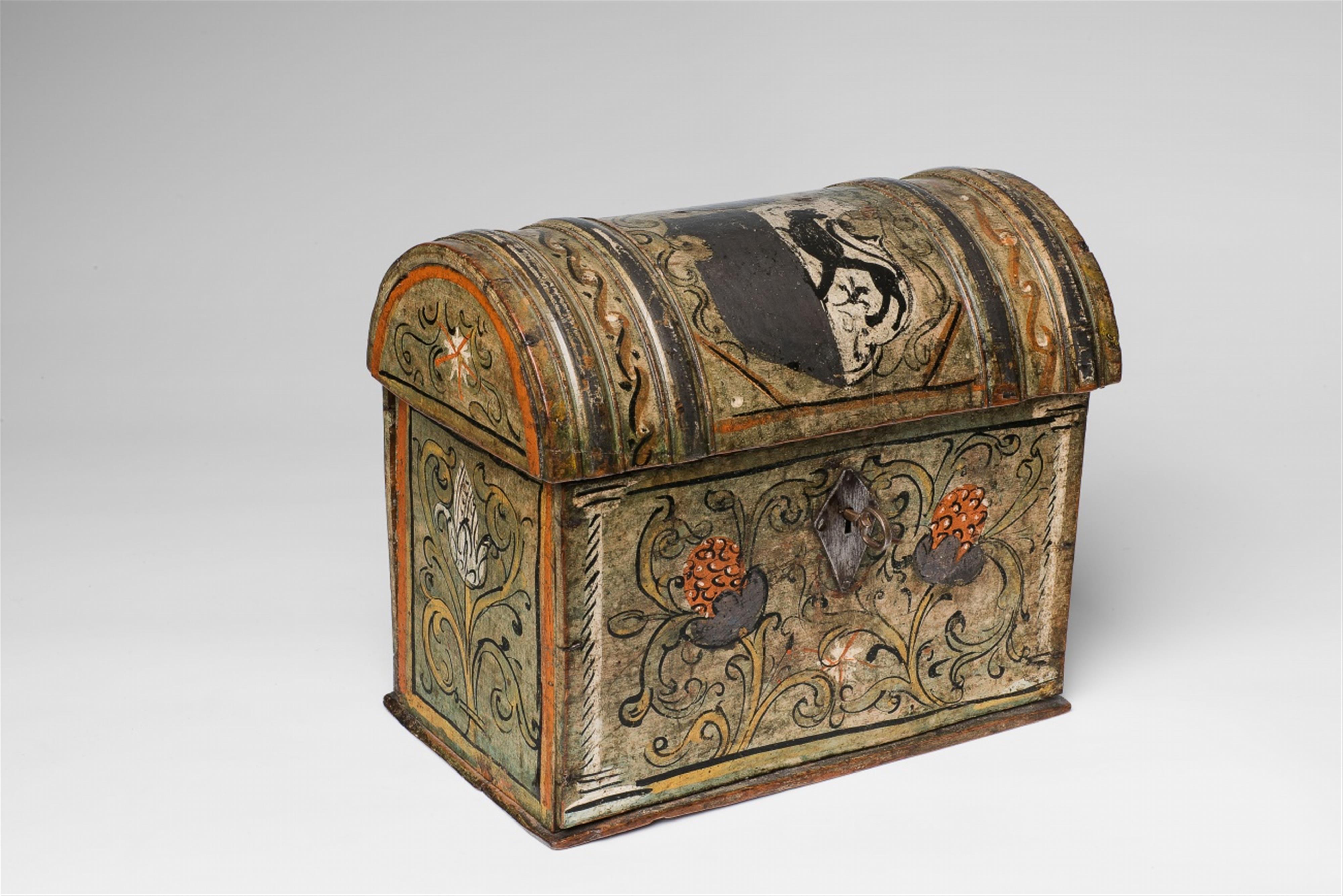 A small South German coffer with a coat-of-arms - image-1