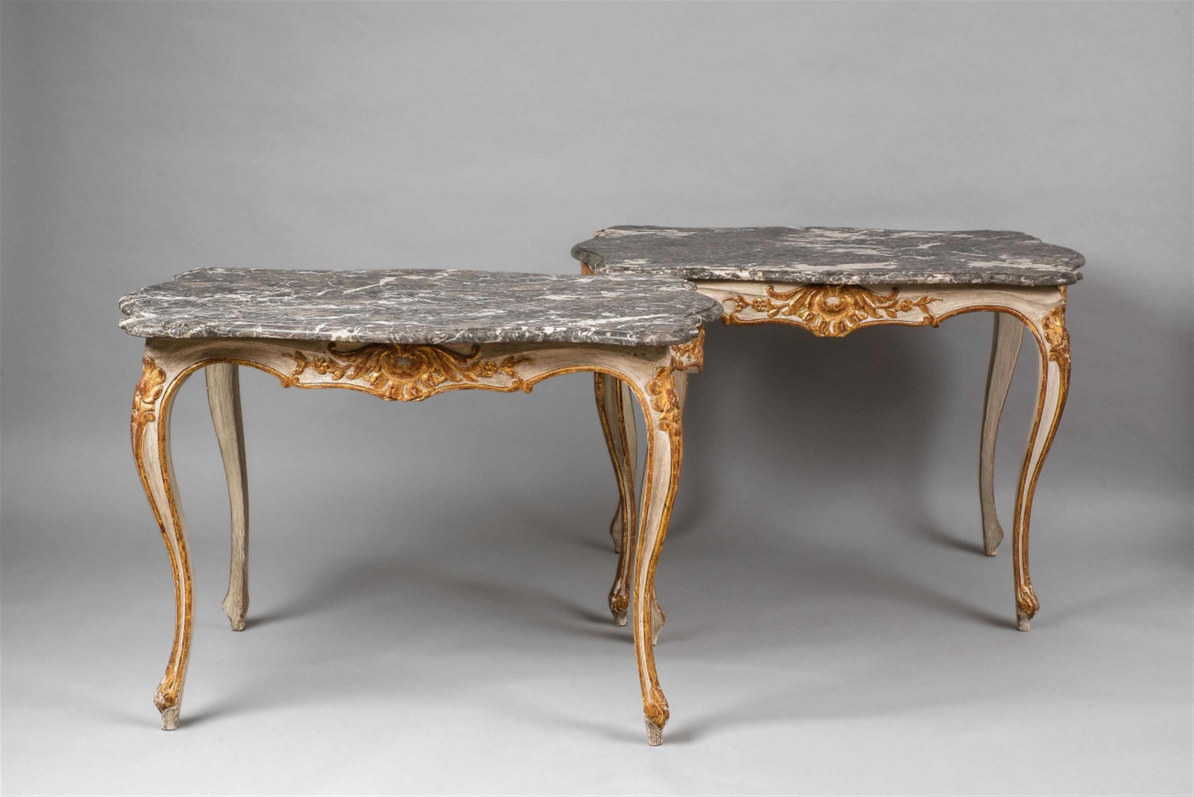 A pair of Rococo style hardwood tables - image-1