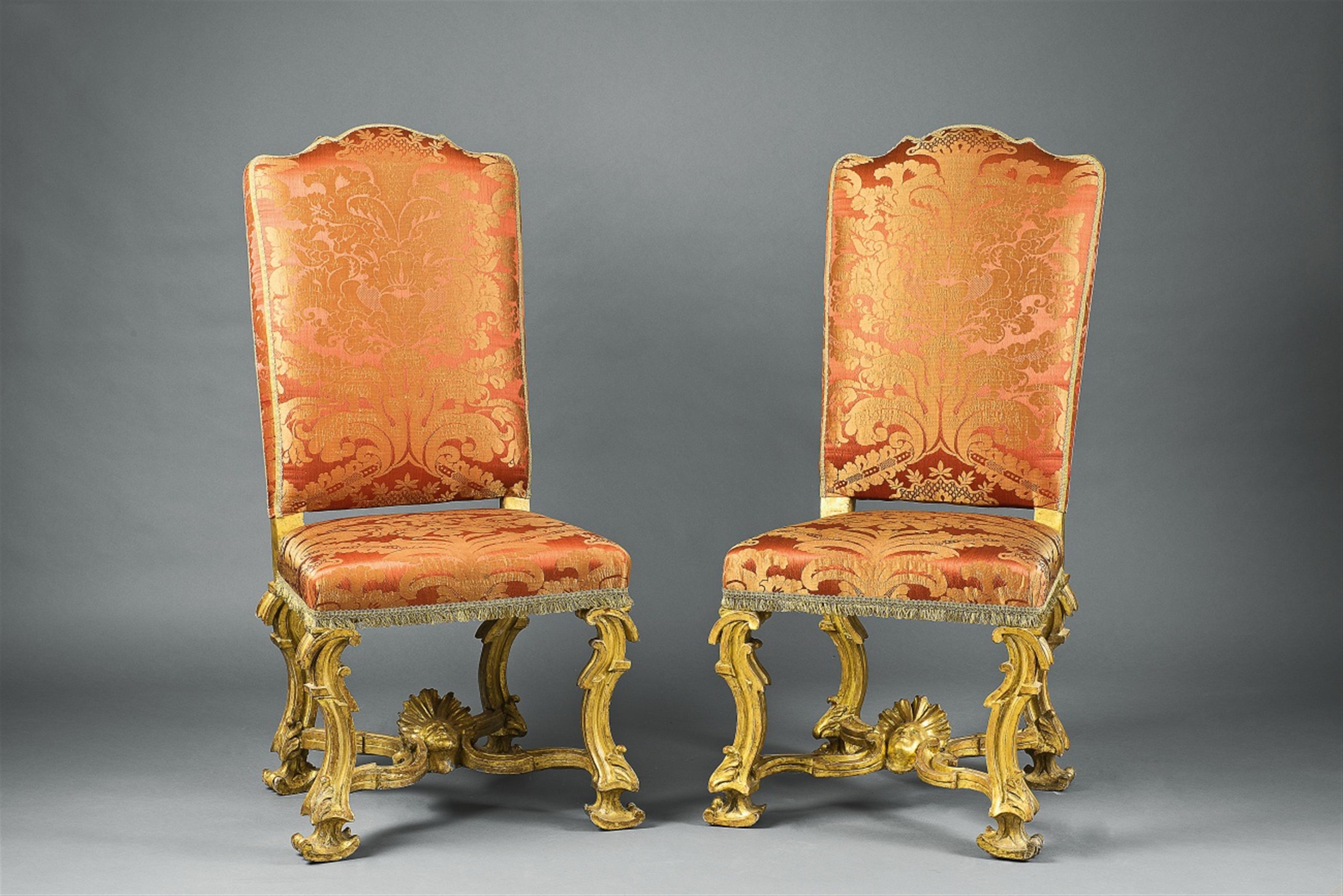 A pair of Roman carved walnut chairs - image-1