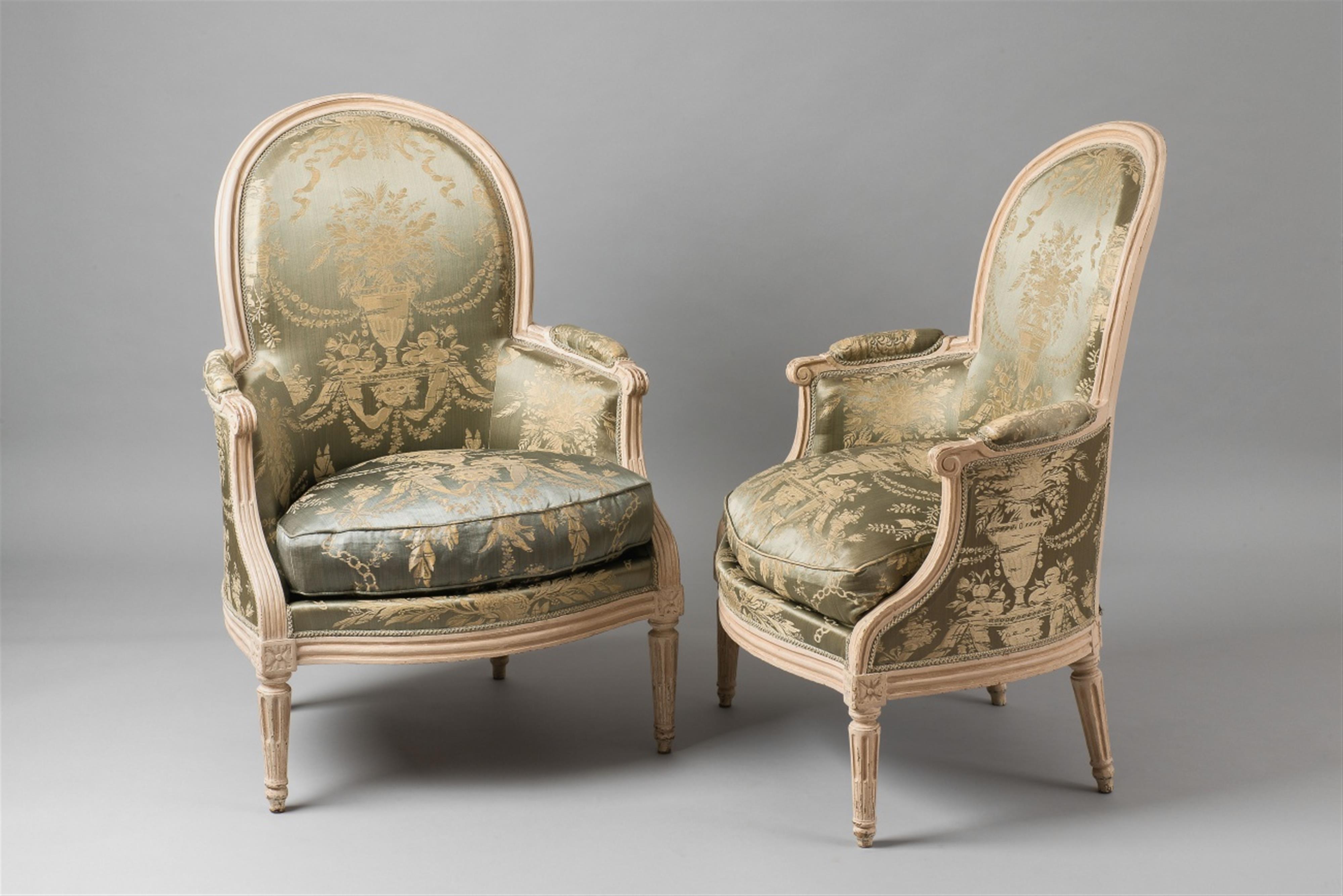 A pair of Parisian Louis XVI bergères - image-1