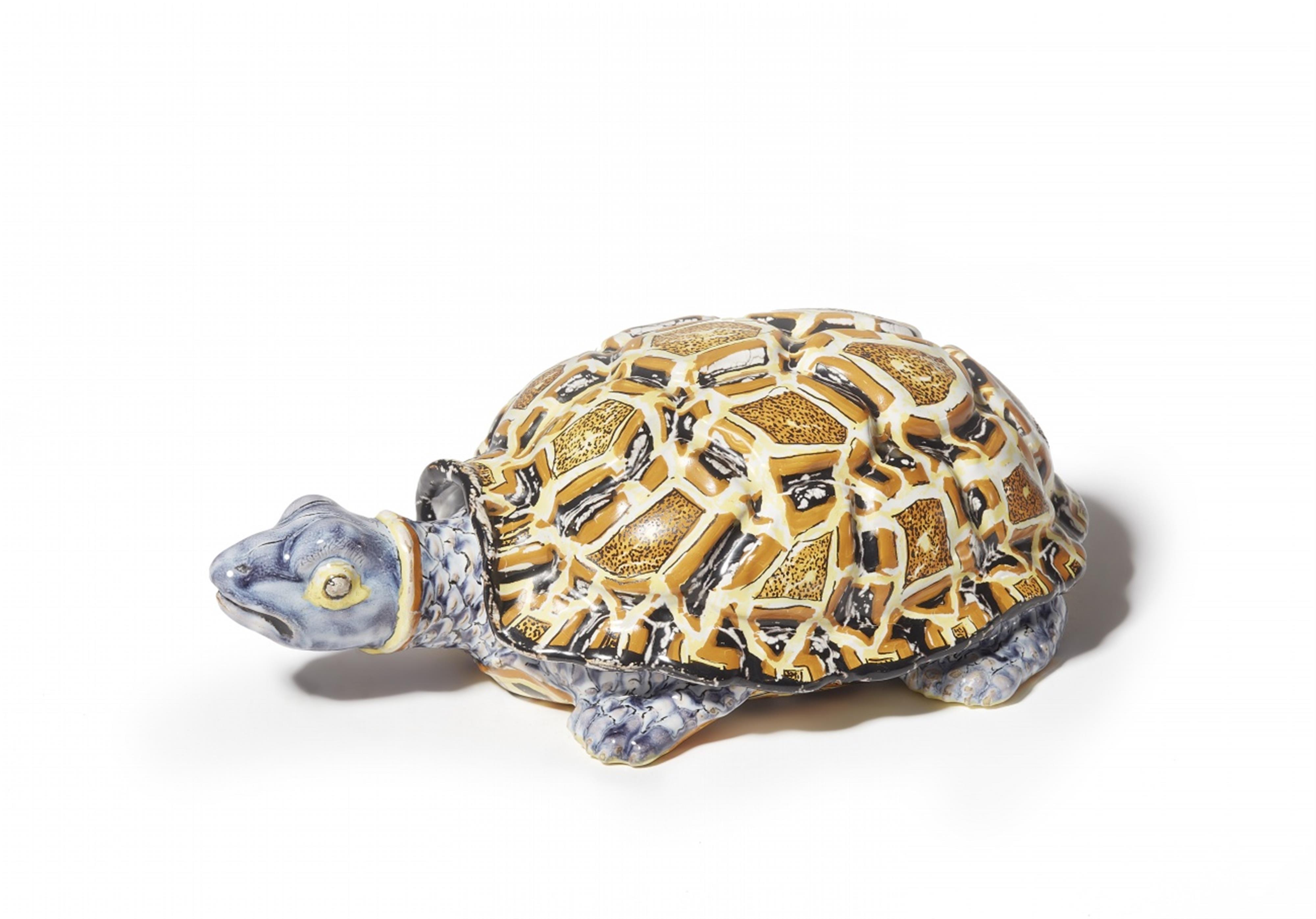 A faience box formed as a turtle - image-1