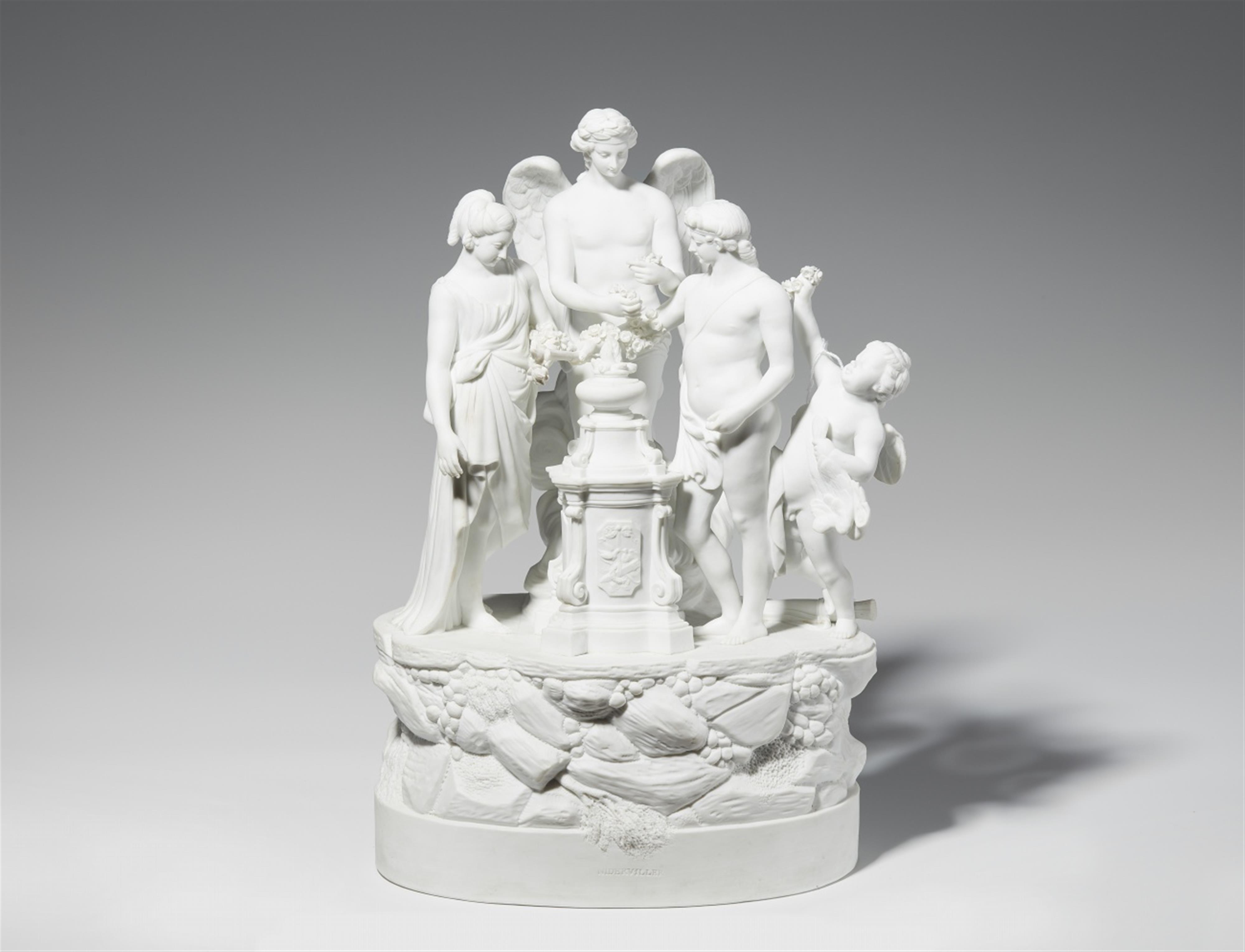 A Niderviller biscuit porcelain group as an allegory of marriage - image-1