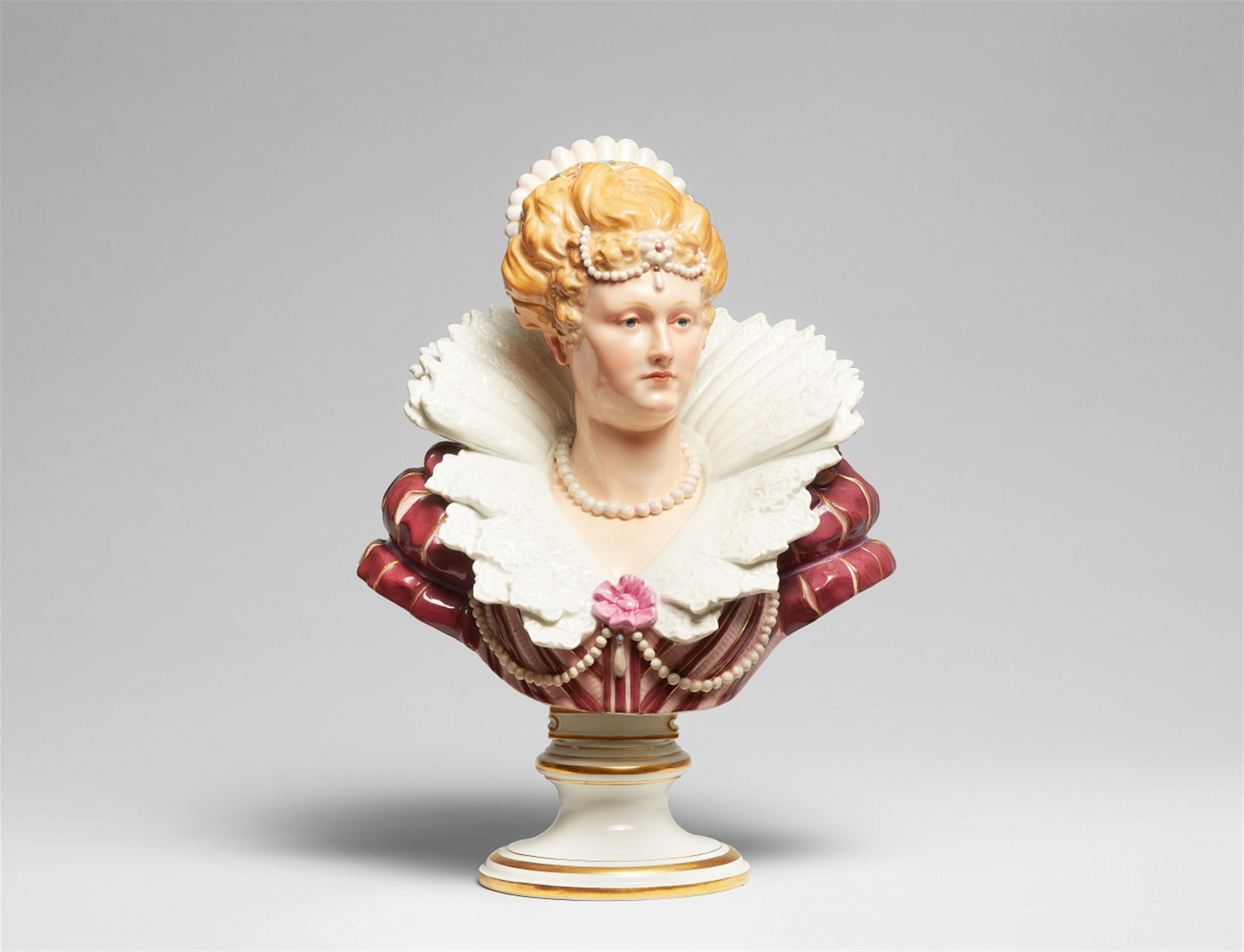 A Meissen porcelain bust of a lady - image-1