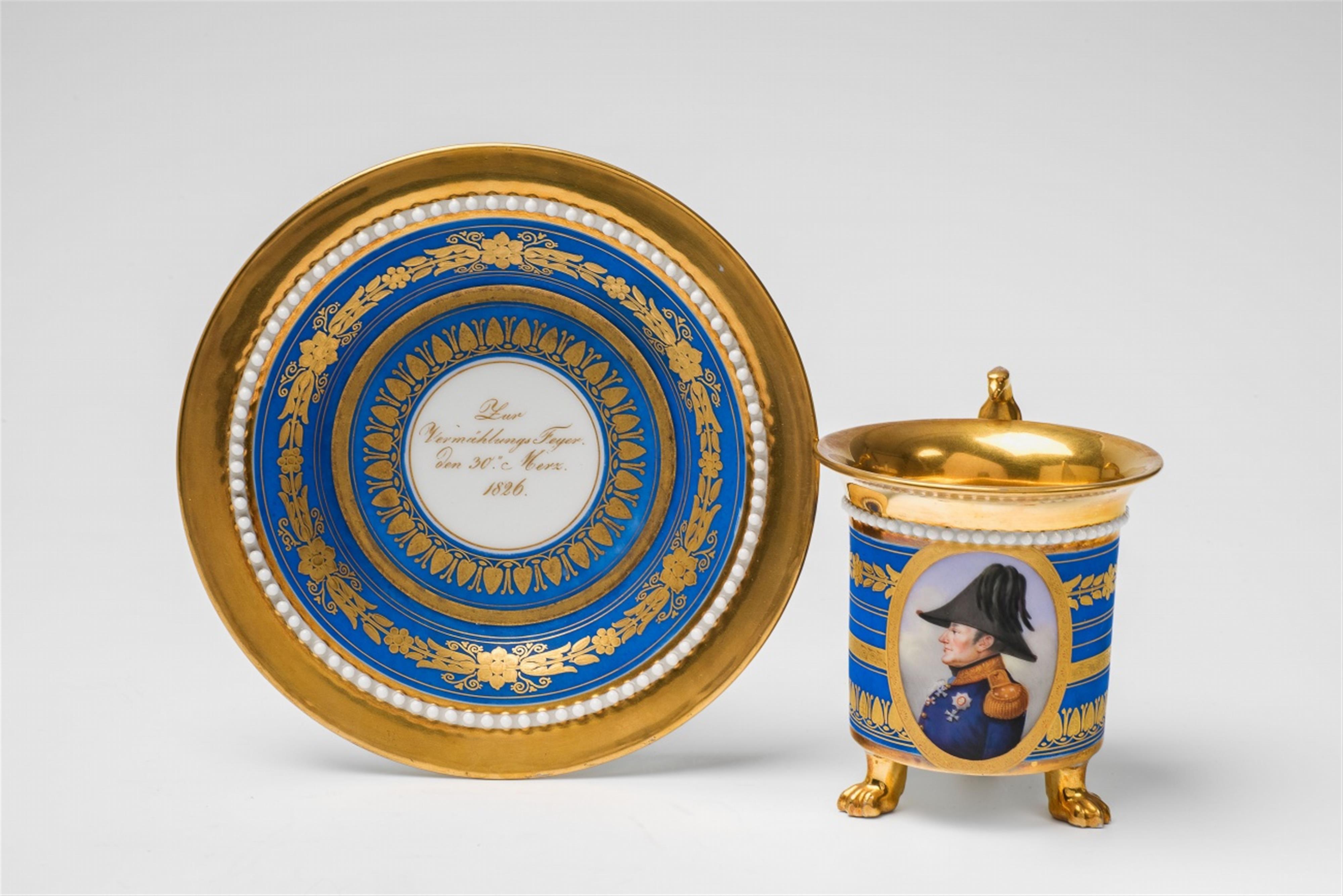A porcelain cup with a portrait of Count Friedrich von Franquemont - image-2