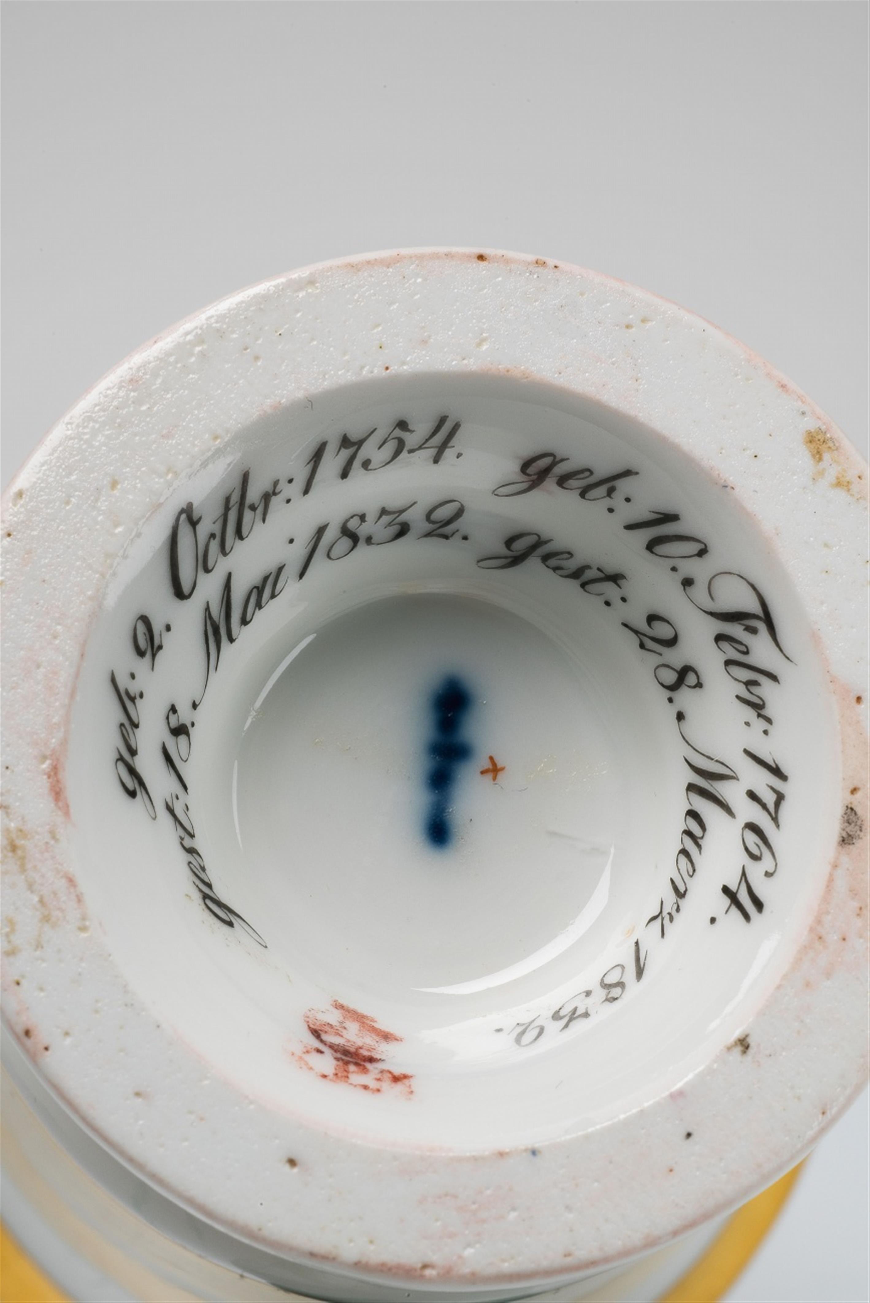 A Berlin KPM porcelain cup with relief portraits of Friedrich Philipp Rosenstiel and his wife - image-4