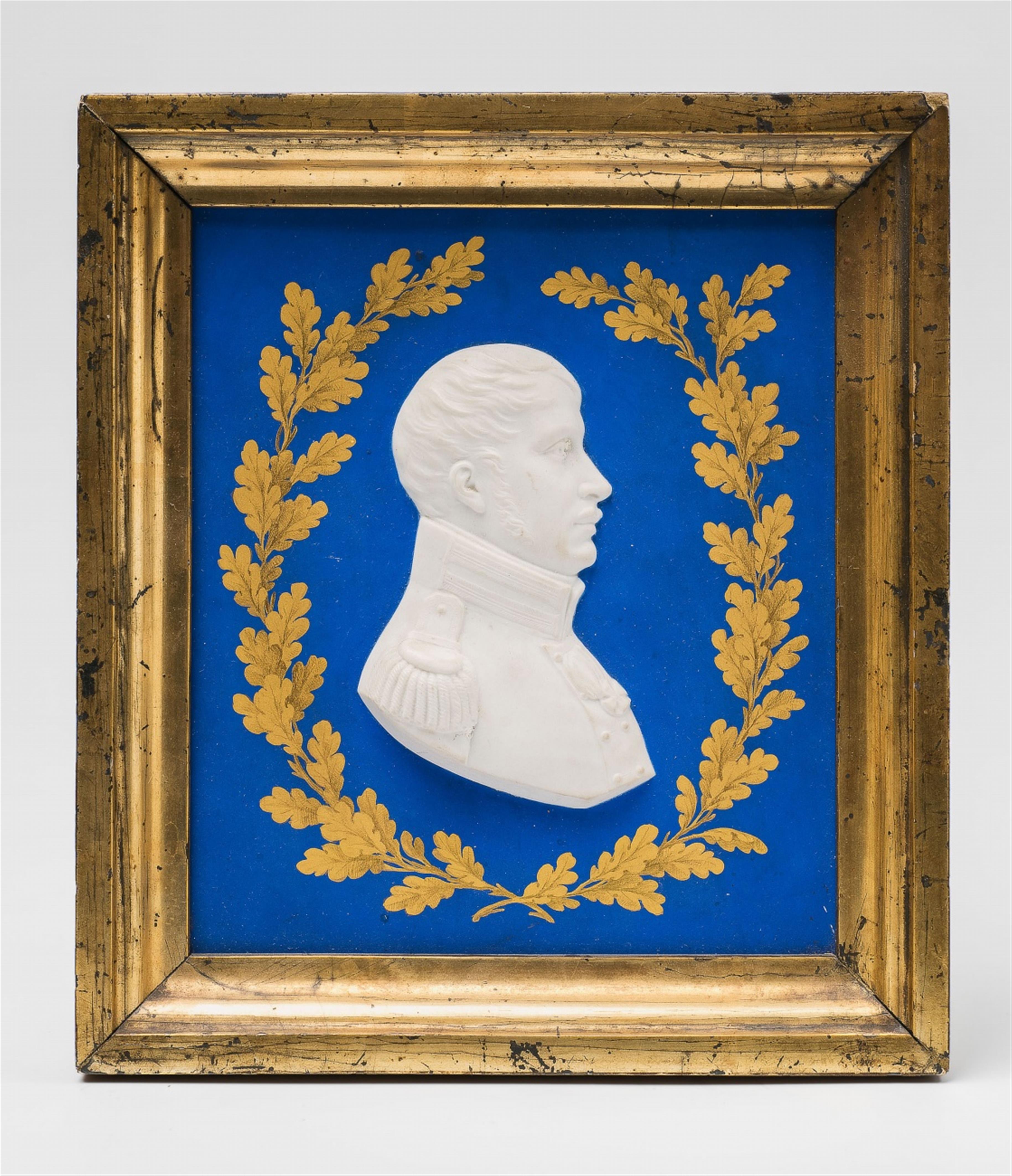 A Berlin KPM porcelain plaque with a portrait of Friedrich Wilhelm III - image-2