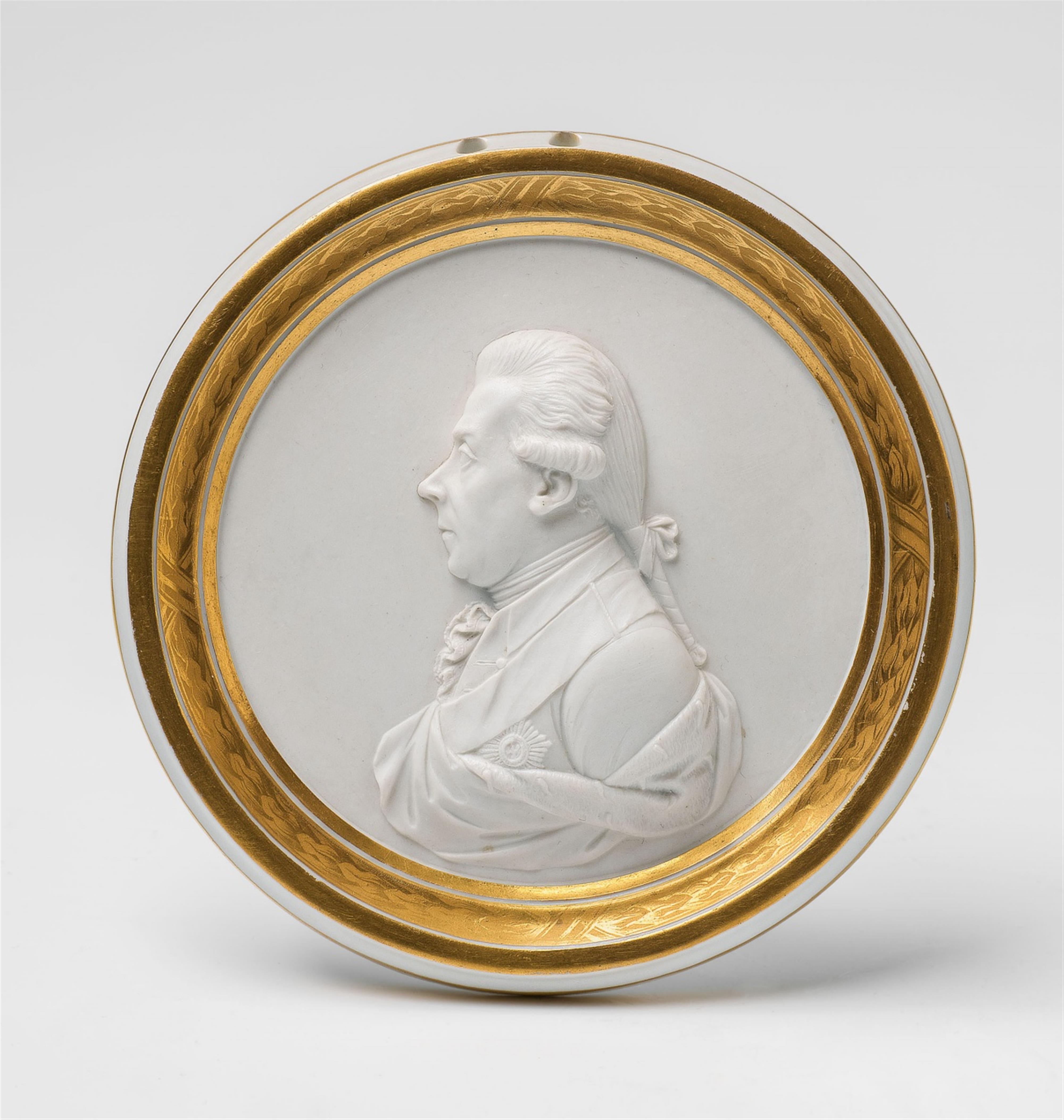 A rare Berlin KPM porcelain plaque with a portrait of Prince Heinrich of Prussia - image-2