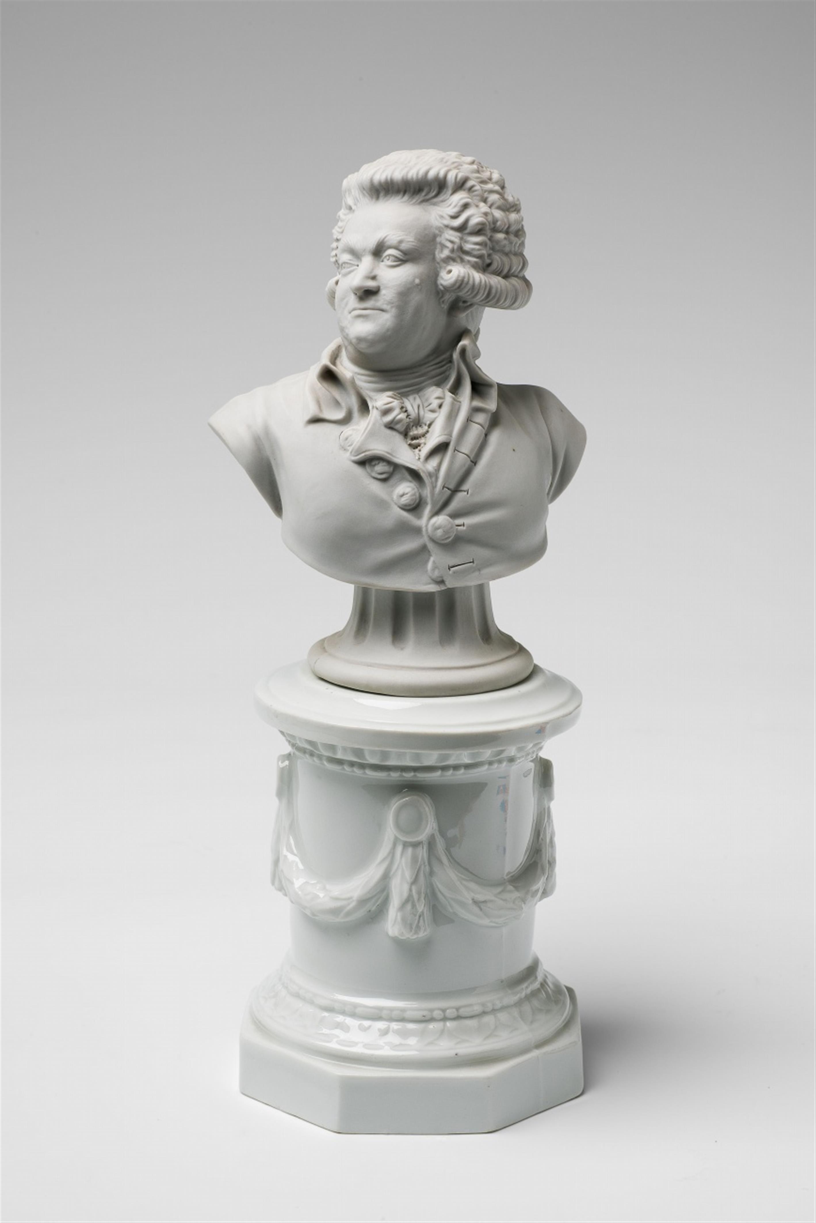 A Fürstenberg porcelain bust of the Marquis de Mirabeau - image-2