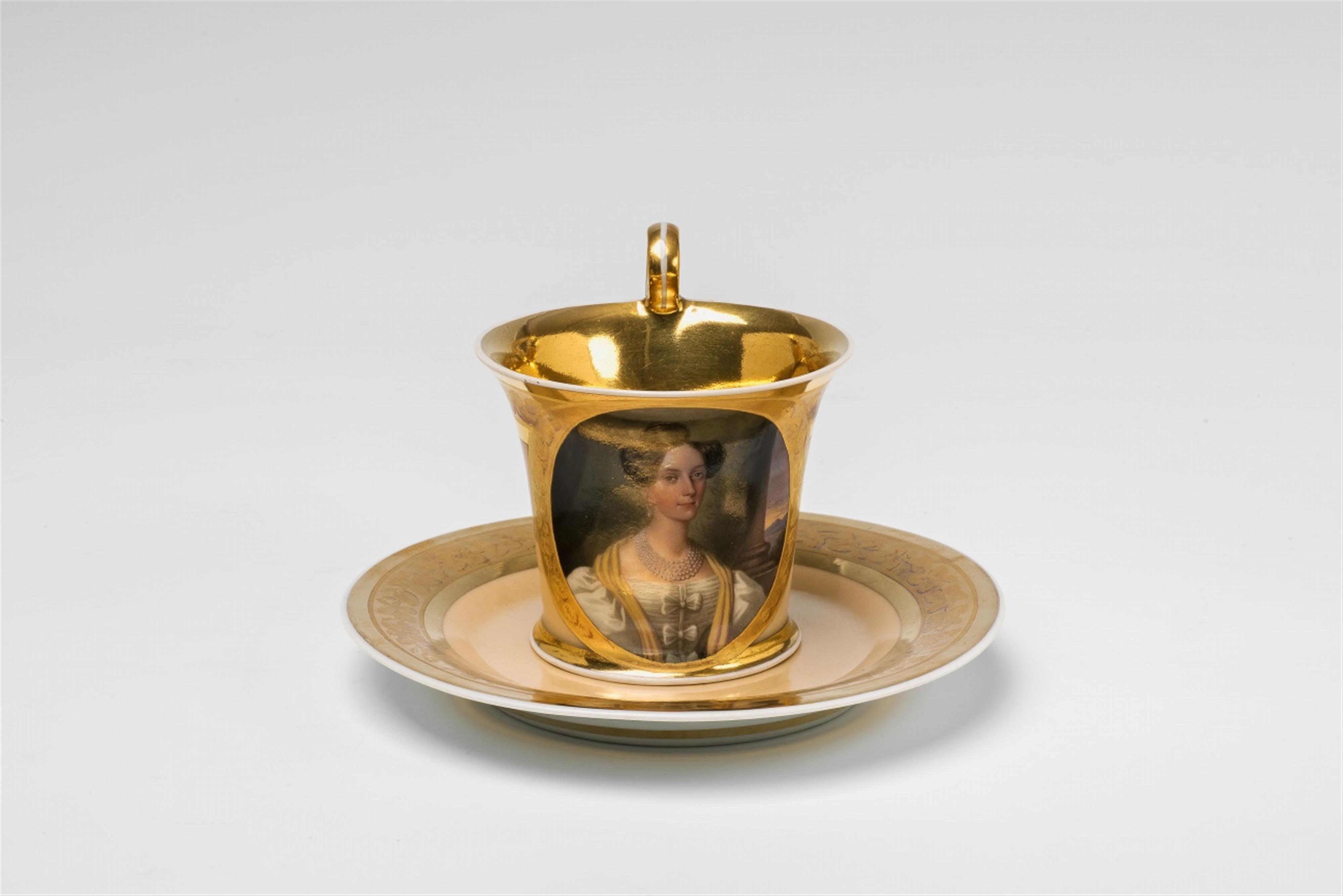 A Vienna porcelain cup with the portrait of Empress Maria Anna of Austria - image-2