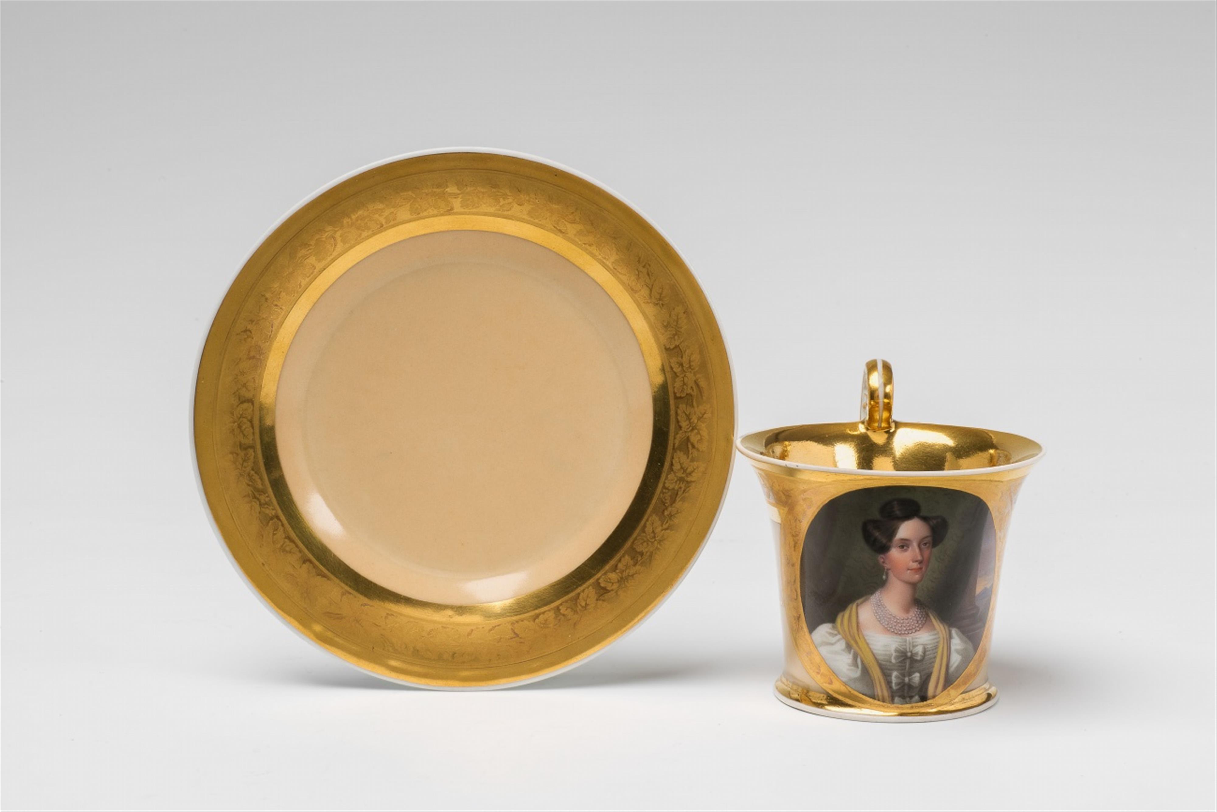 A Vienna porcelain cup with the portrait of Empress Maria Anna of Austria - image-3