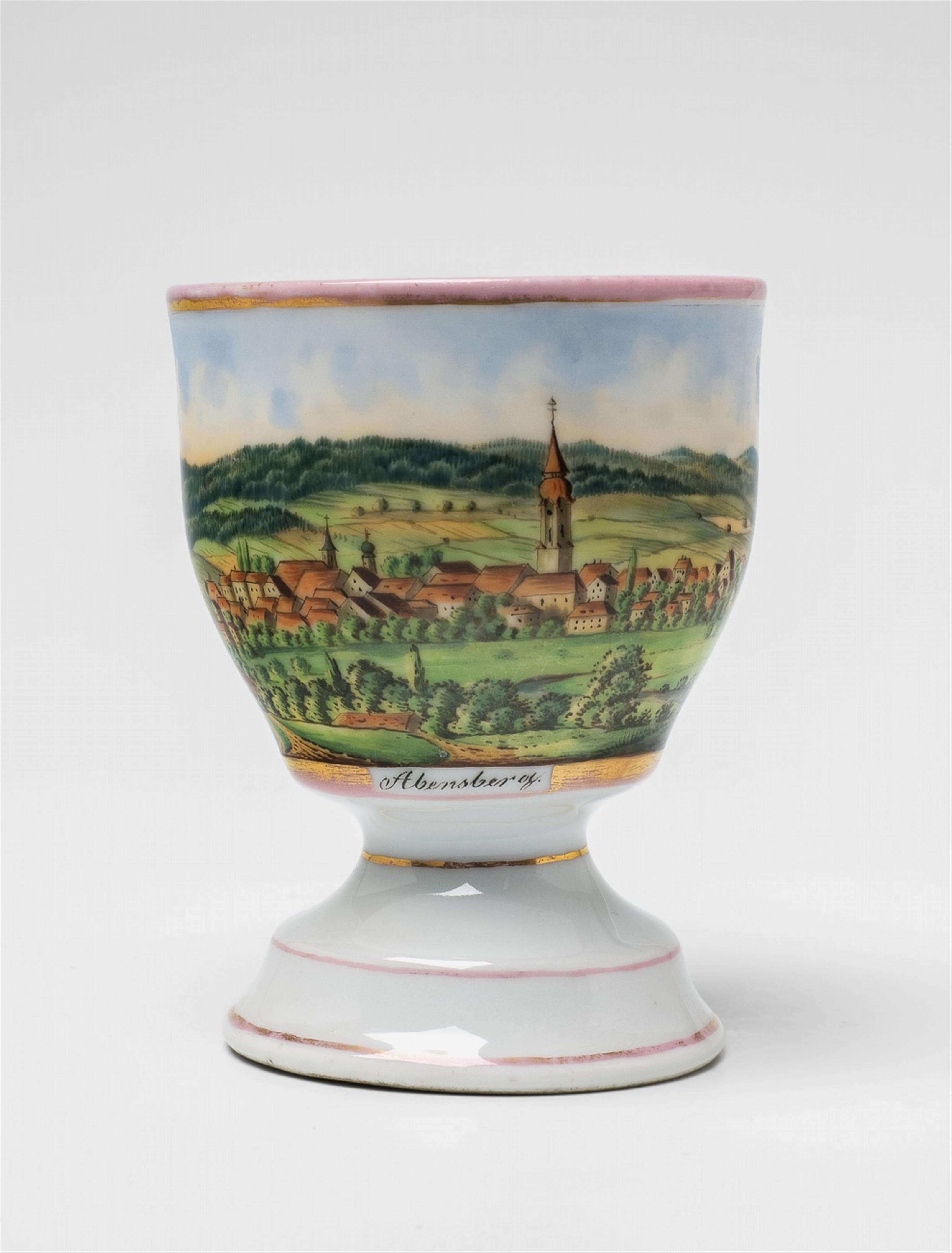 A South German porcelain goblet with a view of Abensberg - image-2