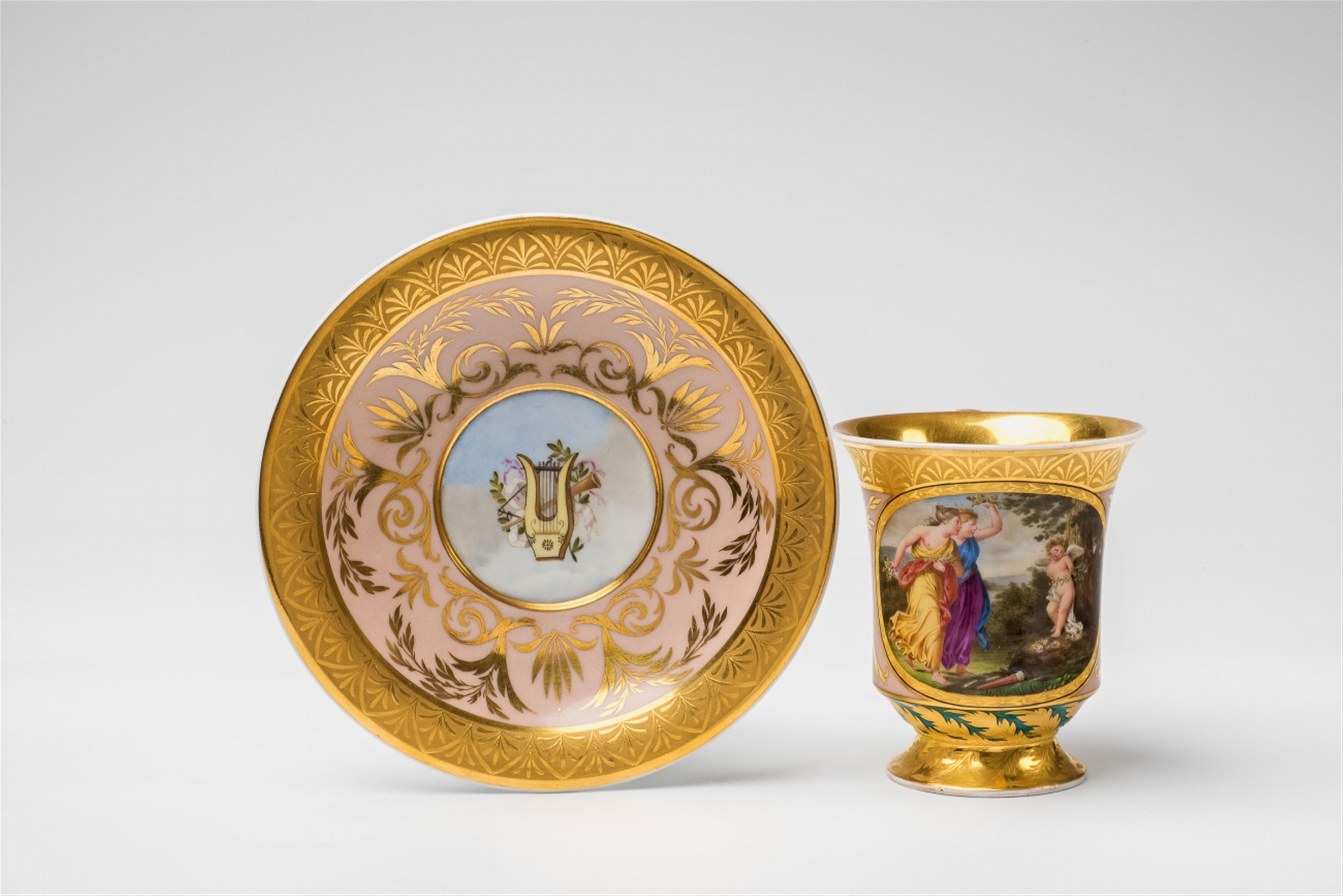 A Berlin KPM porcelain cup with a motif after Angelika Kauffmann - image-2