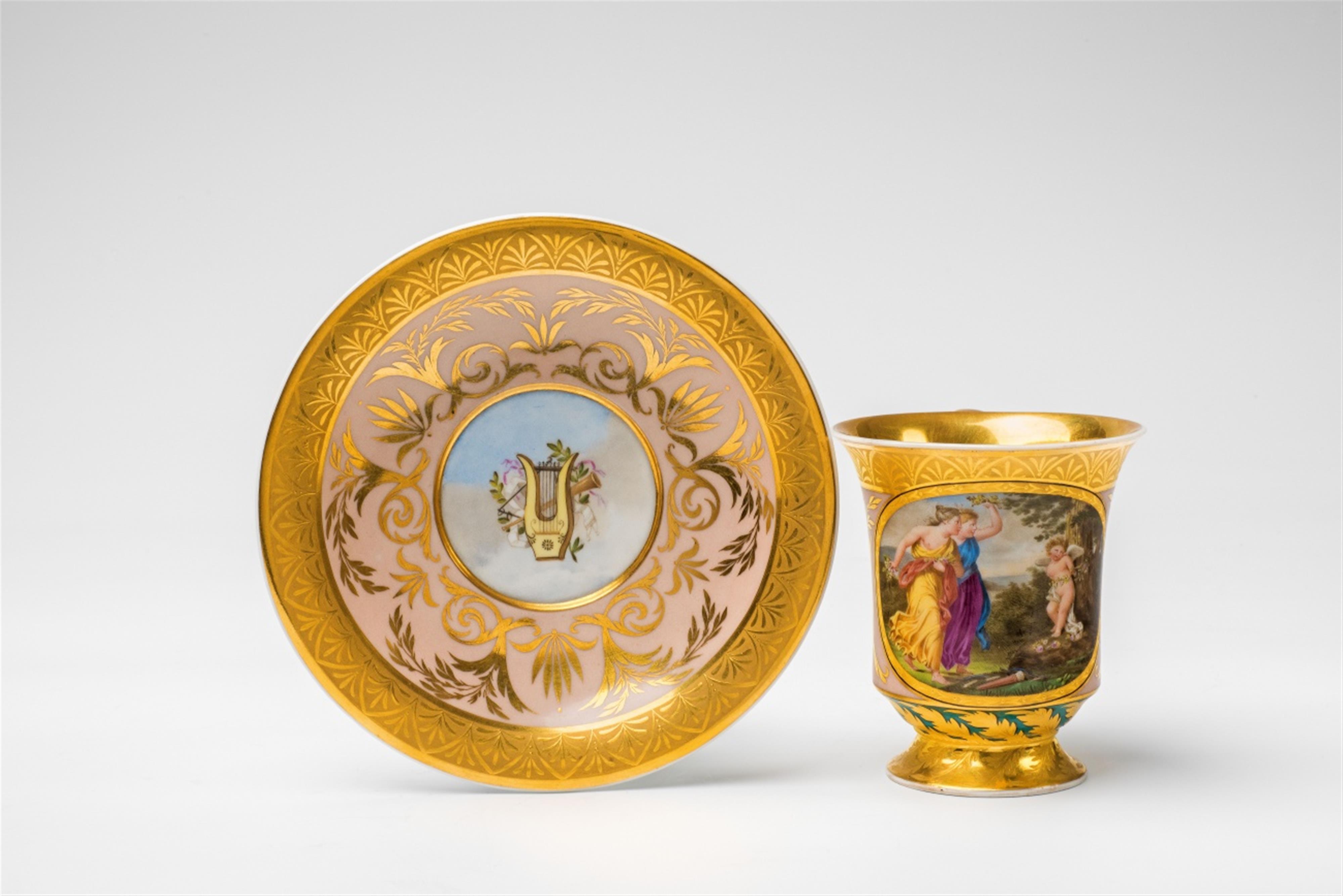 A Berlin KPM porcelain cup with a motif after Angelika Kauffmann - image-1