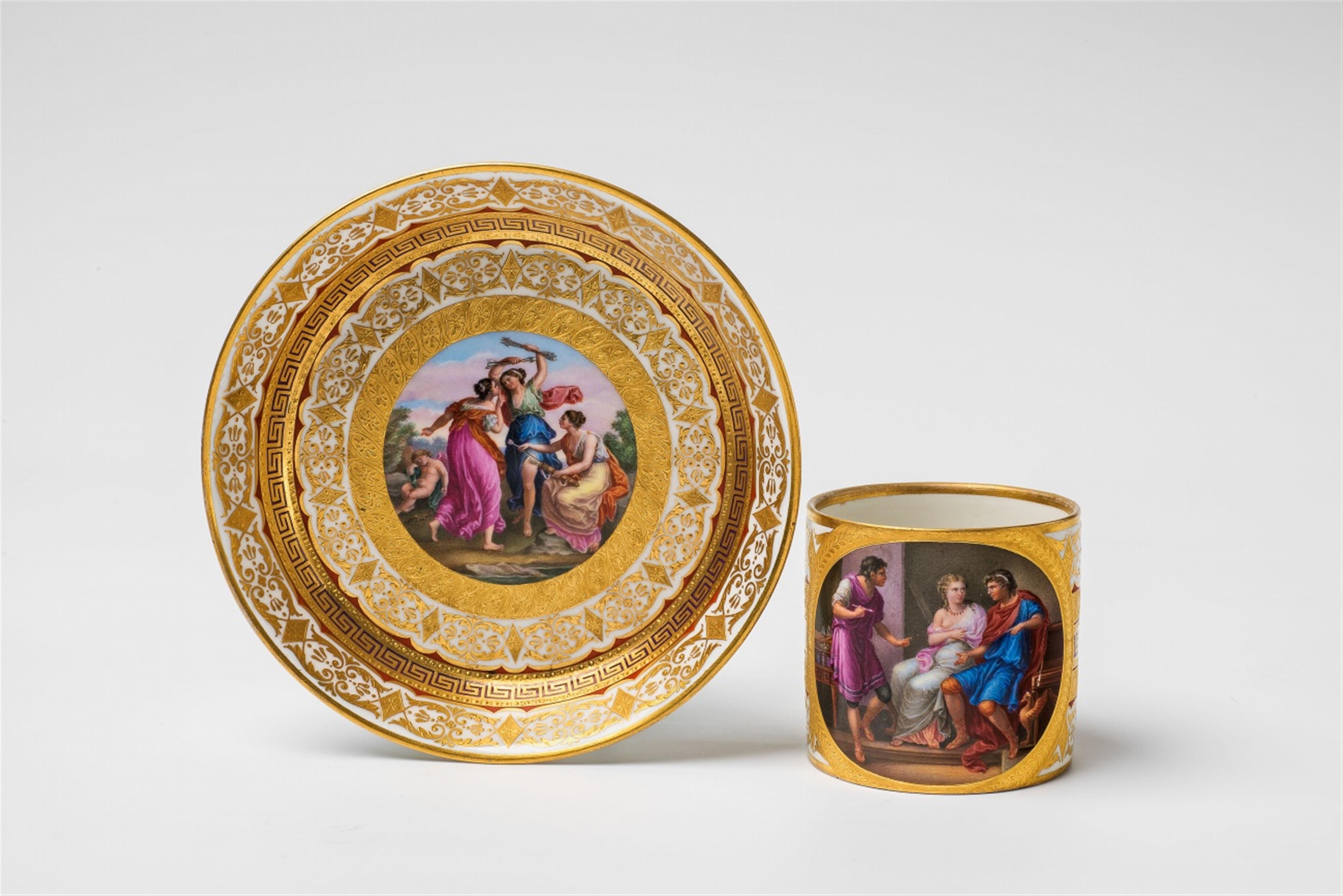 A Vienna porcelain cup and saucer with motifs after Angelika Kauffmann - image-2