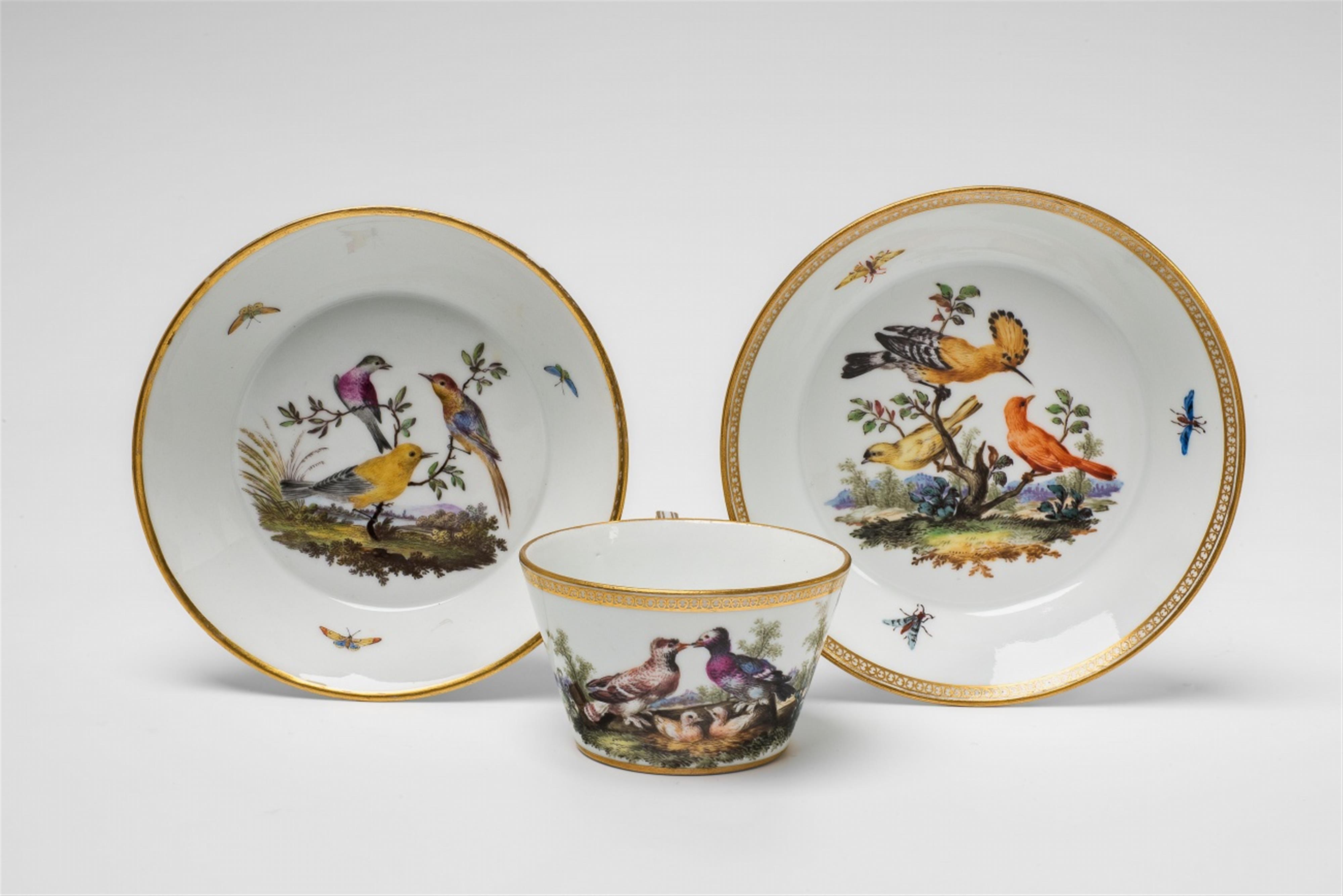 A cup and two saucers with Continental birds - image-2