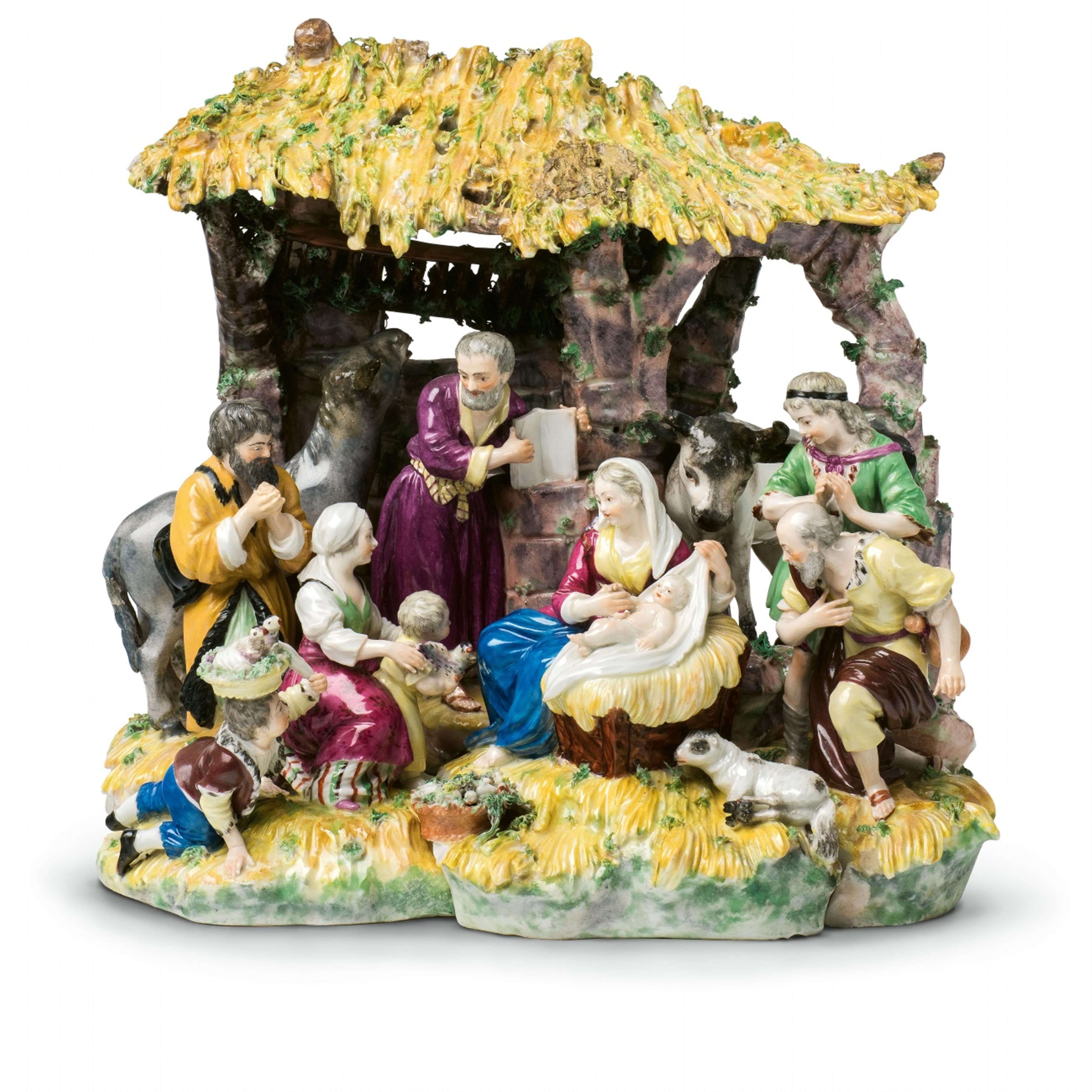 An important and probably unique Vienna porcelain nativity scene - image-1