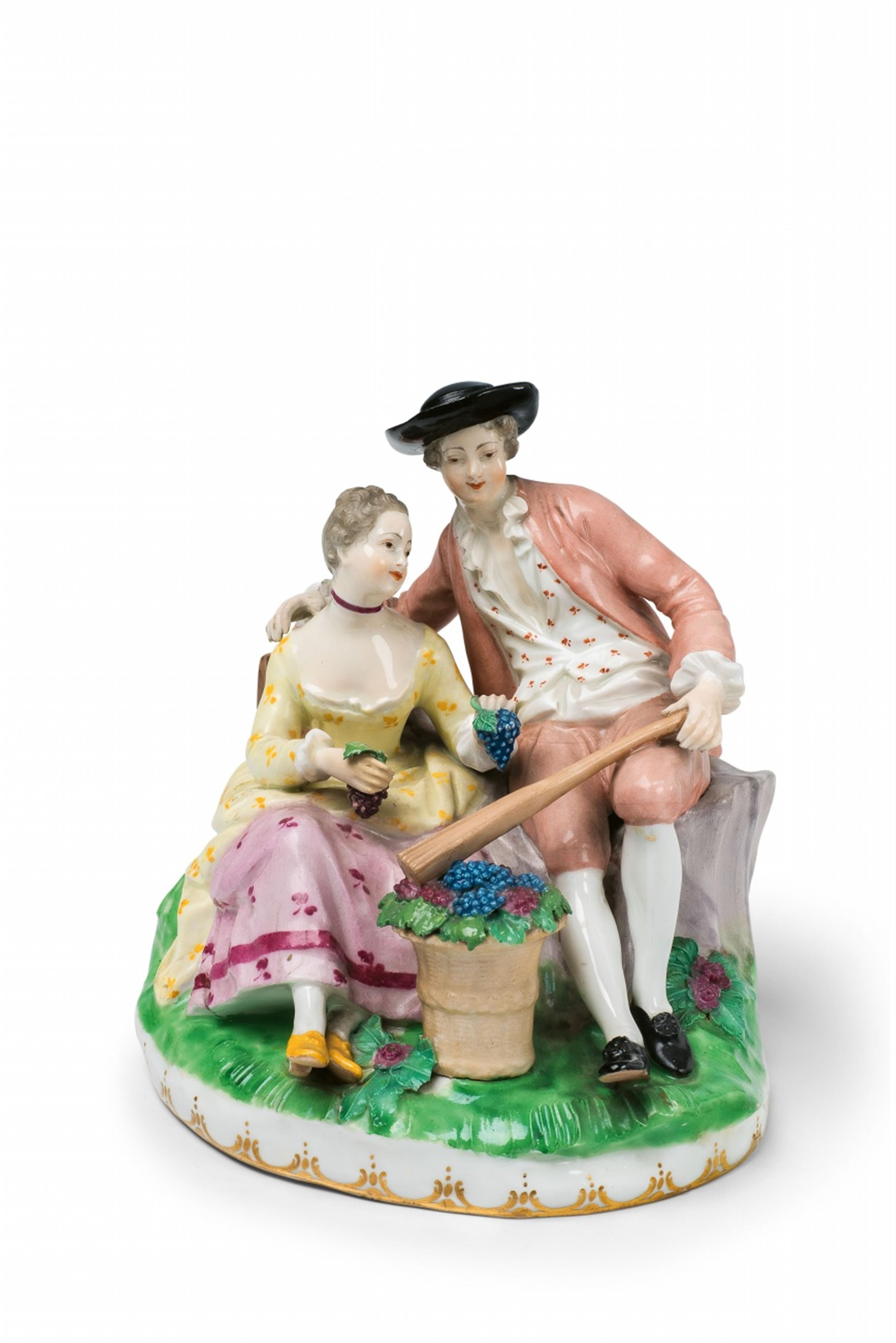 A Vienna porcelain courtship group as an allegory of autumn - image-1