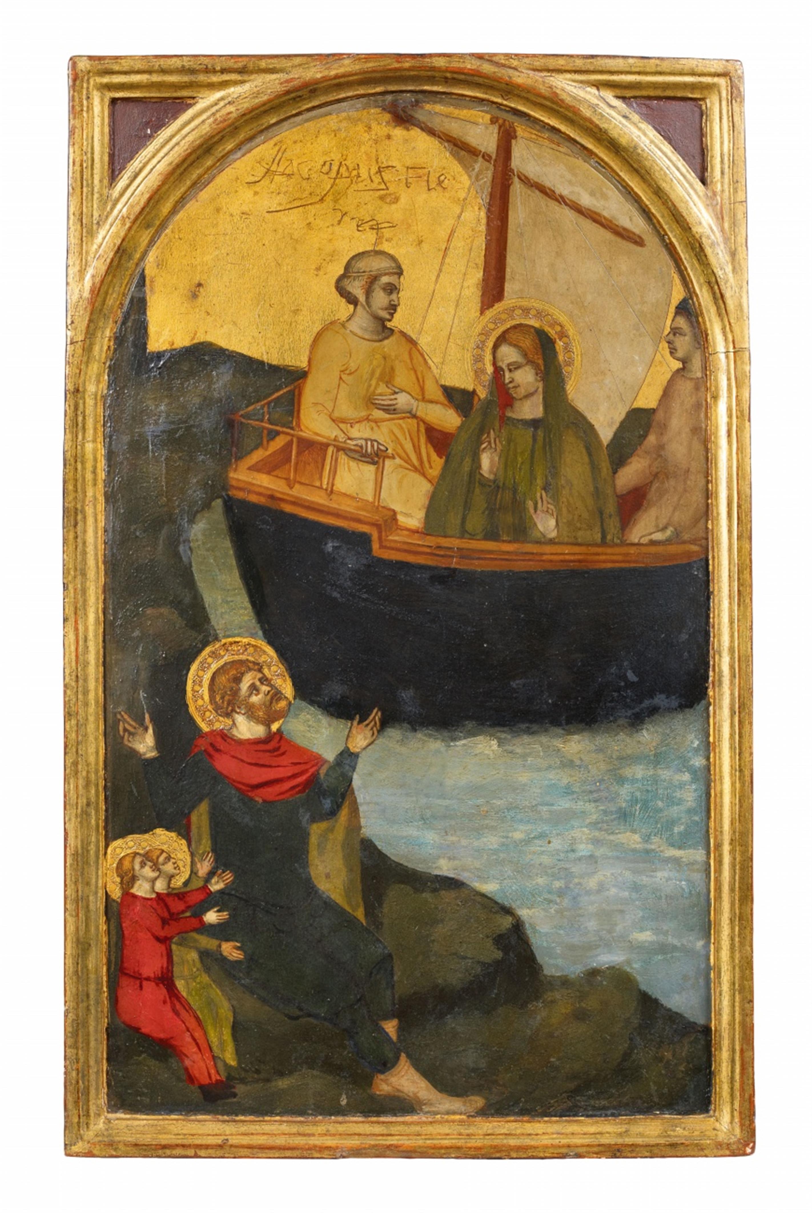 Maestro di Campo Giove (Nicolo Olivieri della Pietranziera?) - Vier Tafeln mit Szenen aus der Legende des Heiligen Eustachius - image-2