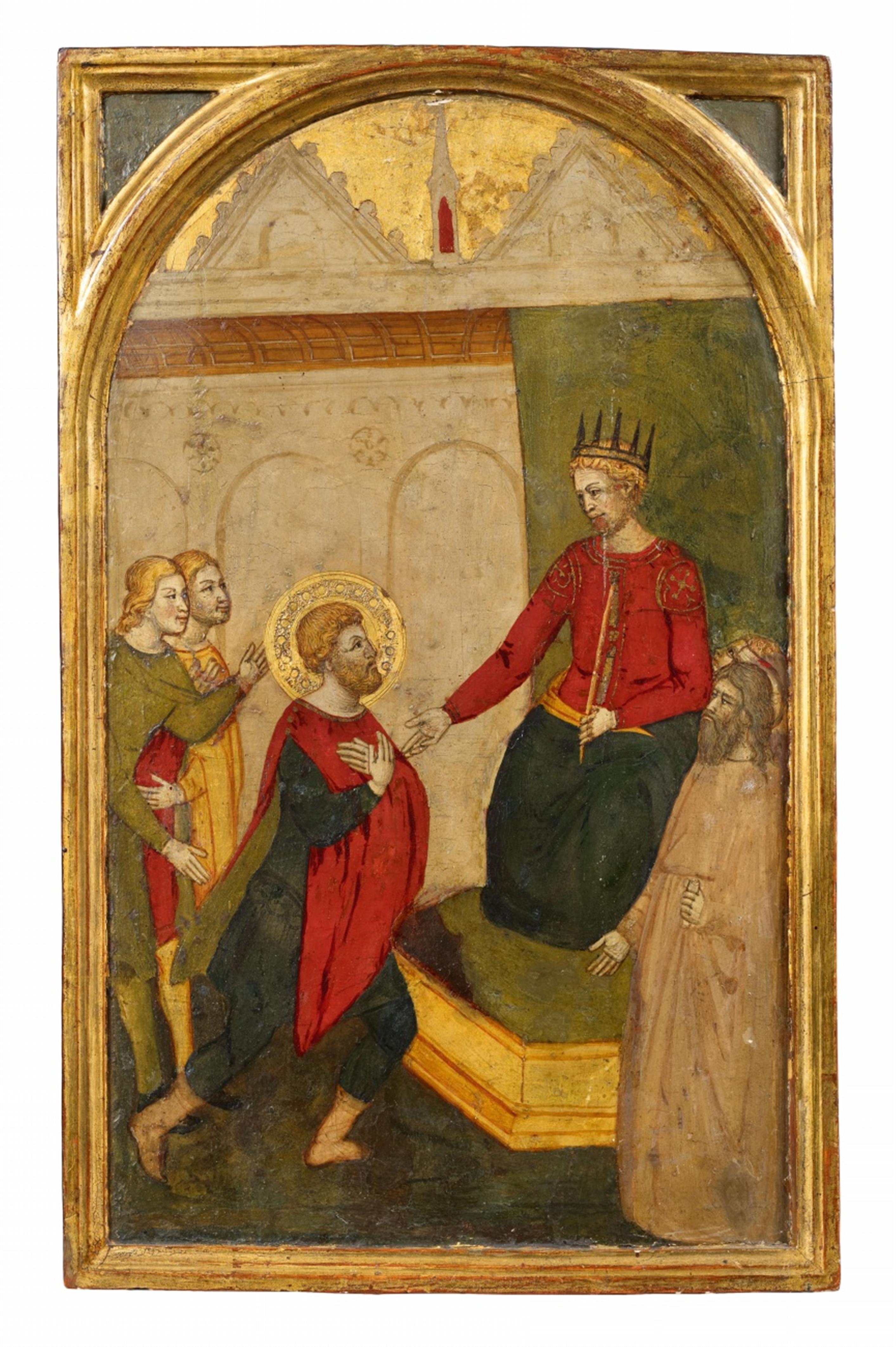 Maestro di Campo Giove (Nicolo Olivieri della Pietranziera?) - Vier Tafeln mit Szenen aus der Legende des Heiligen Eustachius - image-3