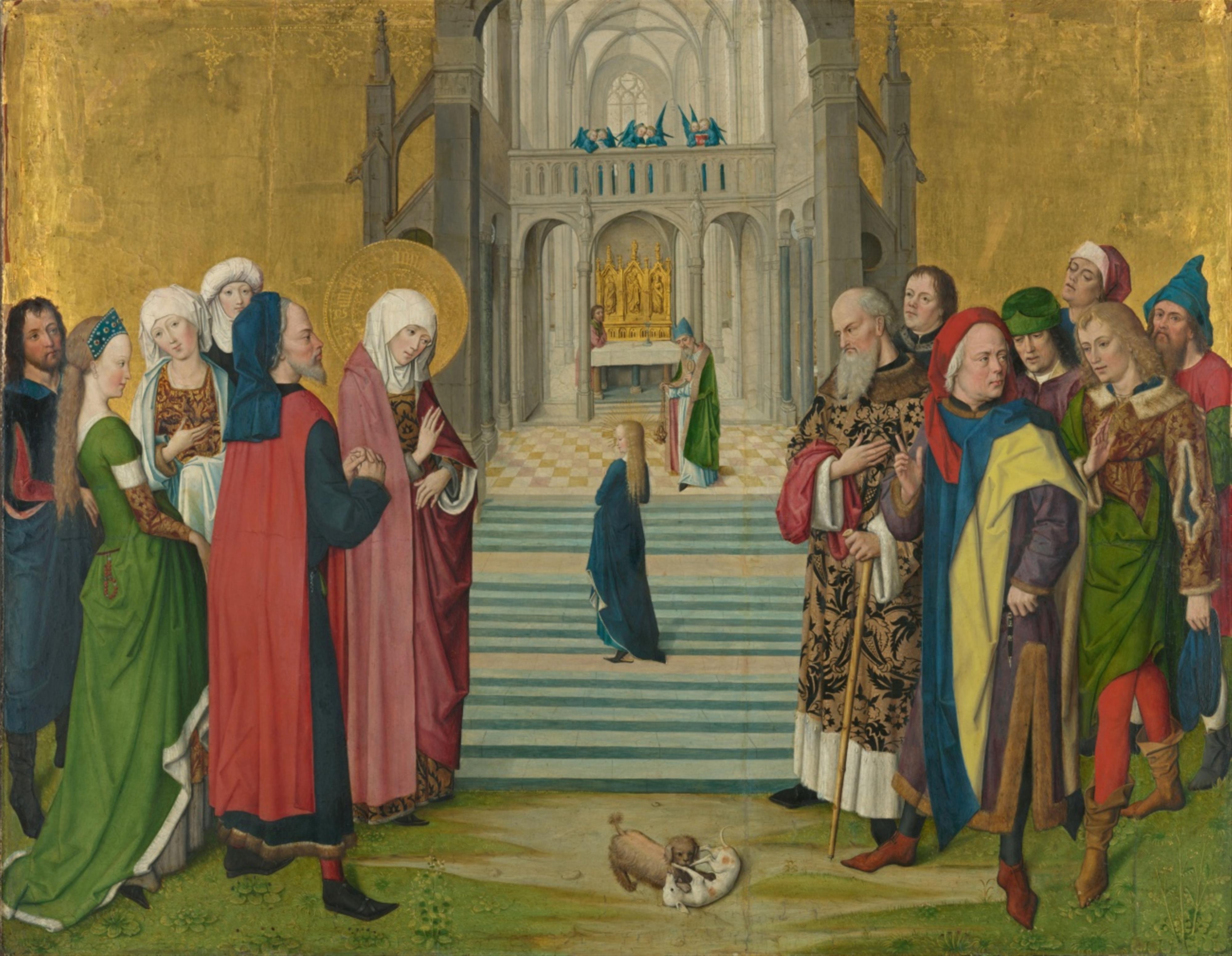 Cologne School circa 1500 - The Presentation of the Virgin Mary at the Temple - image-2