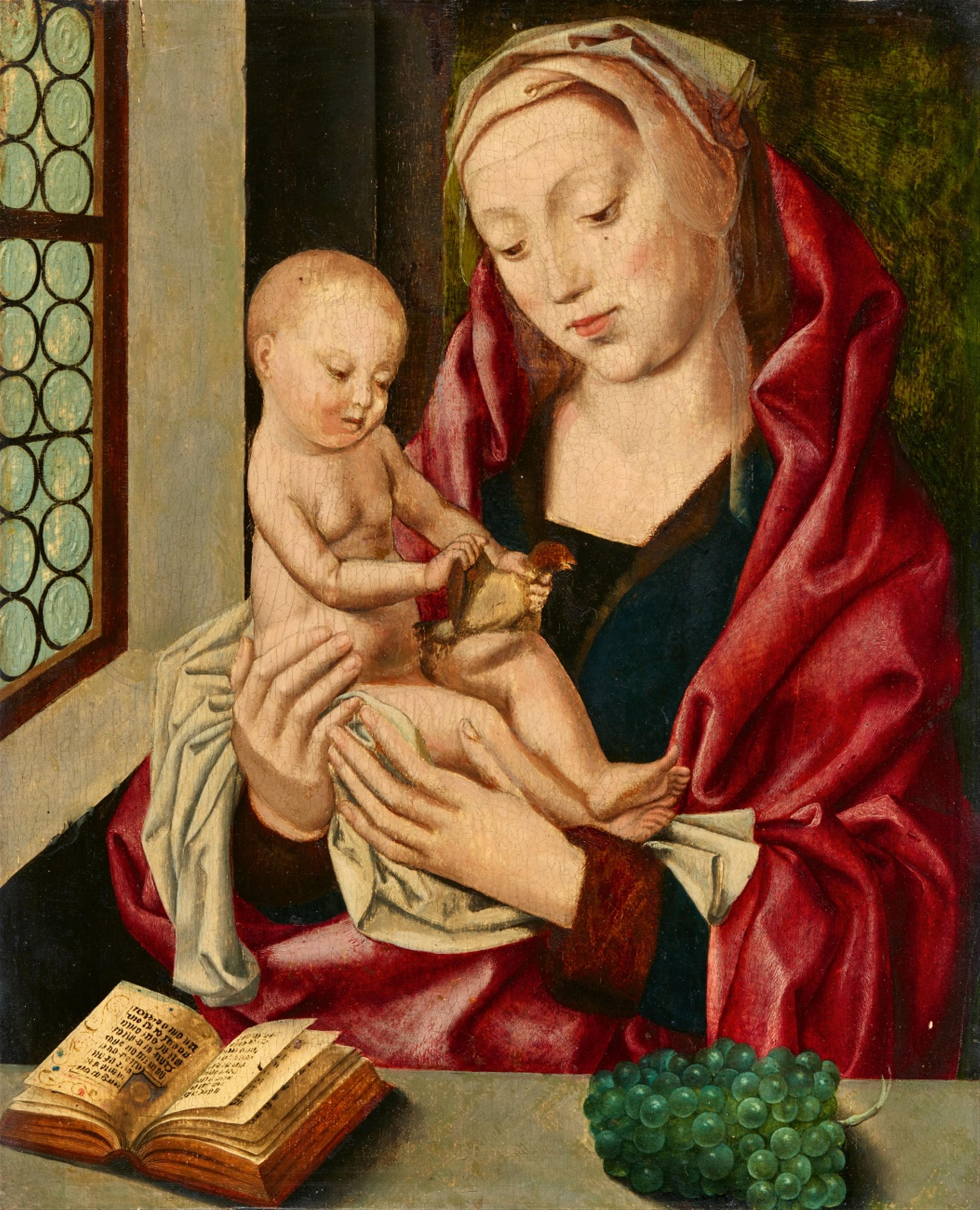 German or Netherlandish School early 16th century - The Virgin in an Interior with an Open Book - image-1