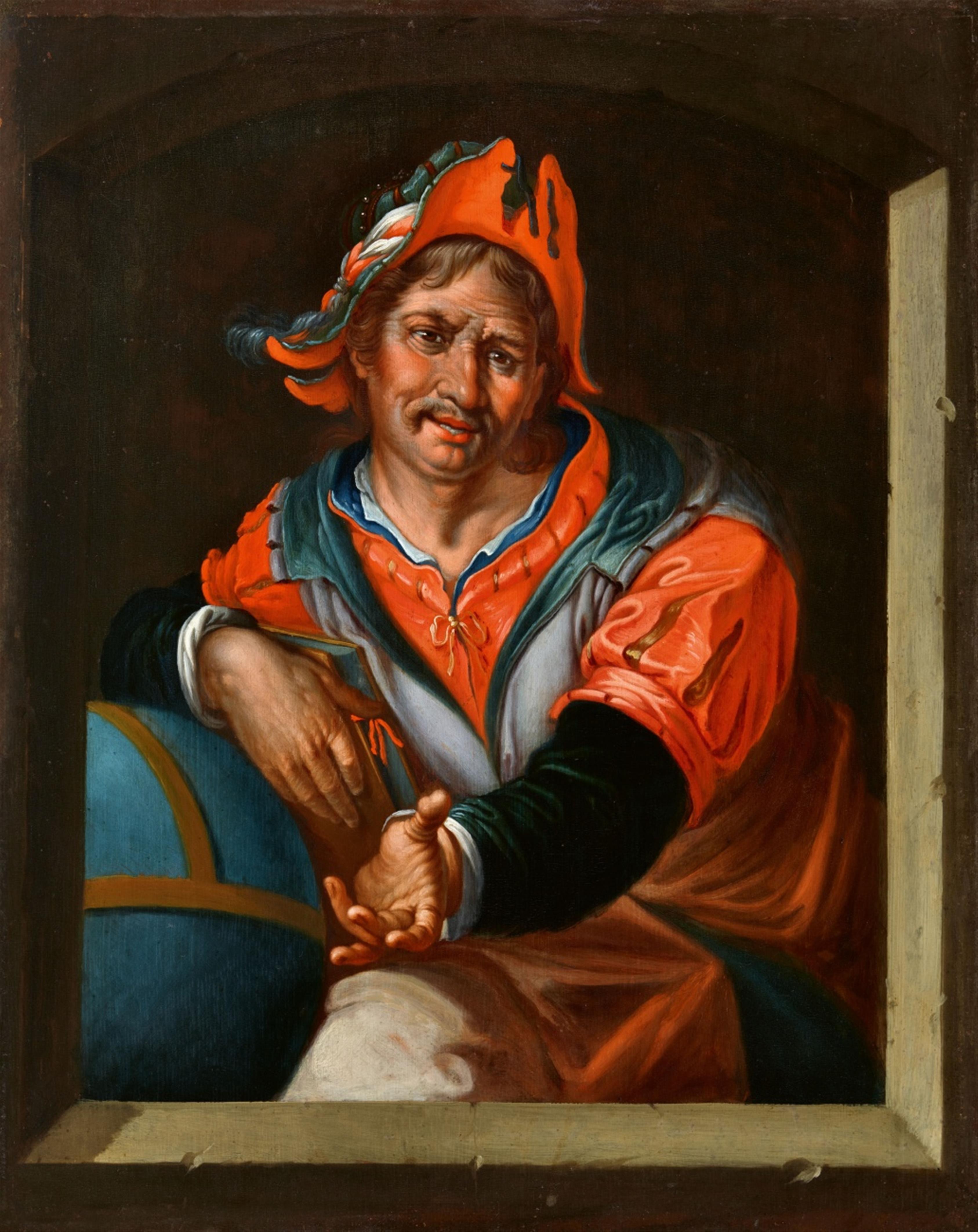 Joachim Wtewael, circle of - Heraclitus - The Weeping Philosopher Democritus - The Laughing Philiosopher - image-1