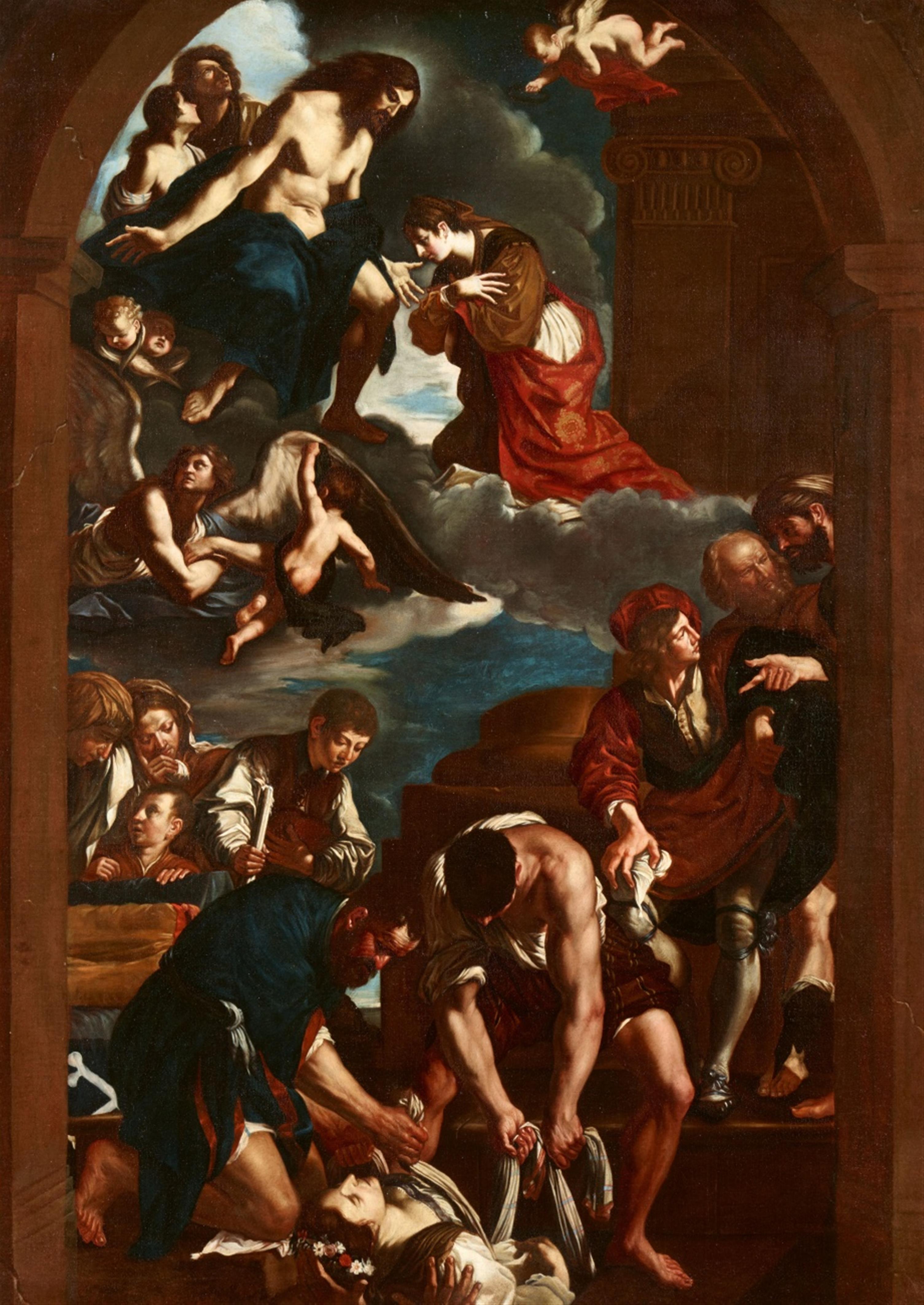 Giovanni Francesco Barbieri, genannt Il Guercino, Werkstatt - Grablegung der Heiligen Petronella - image-1