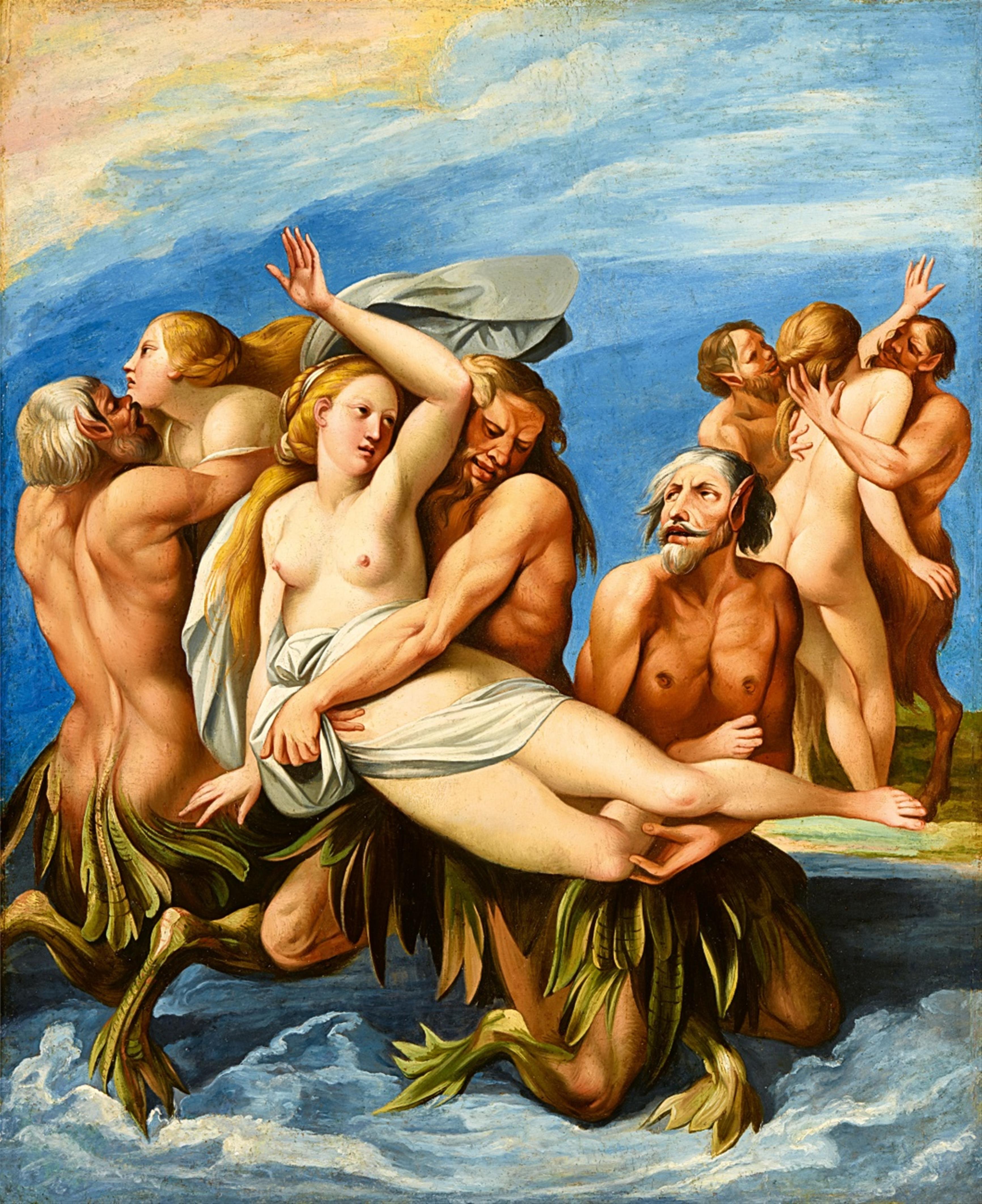 Bernardino Cesari - Tritons and Satyrs Abducting Nymphs - image-1