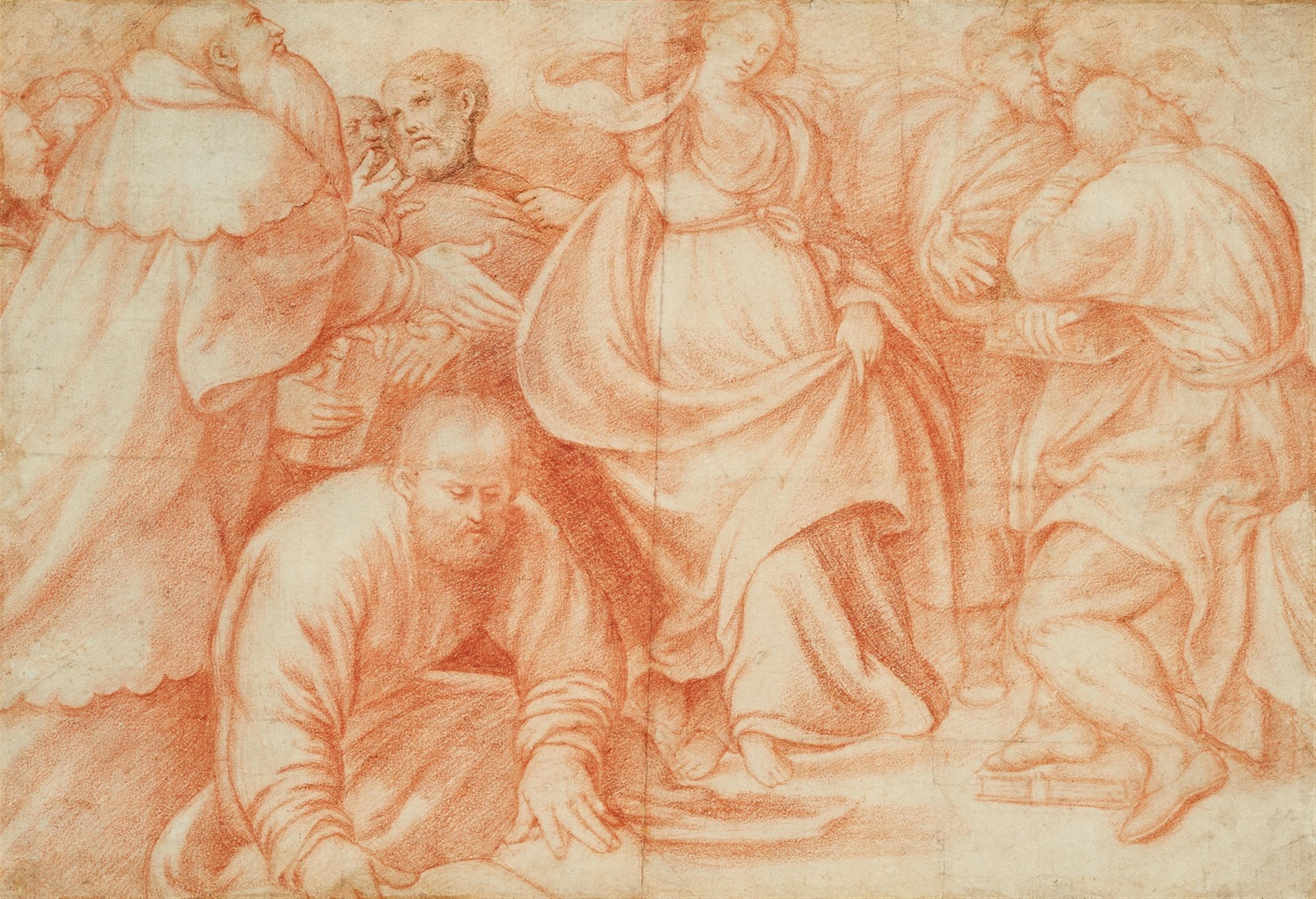 Italienischer Meister um 1600 - Maria umgeben von Aposteln und Kirchenvätern - image-1