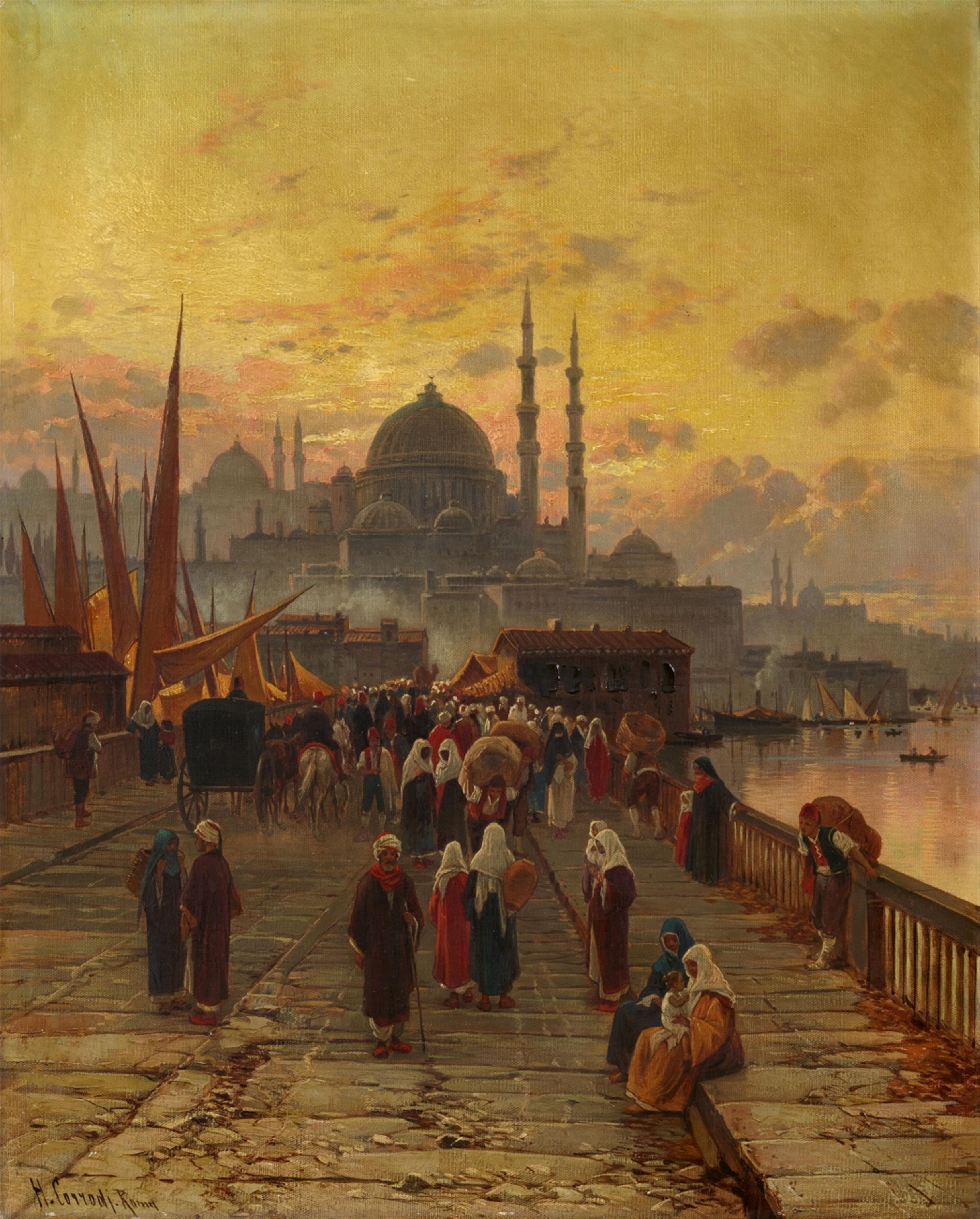 Hermann (David Salomon) Corrodi - Hafenszene in Istanbul - image-1
