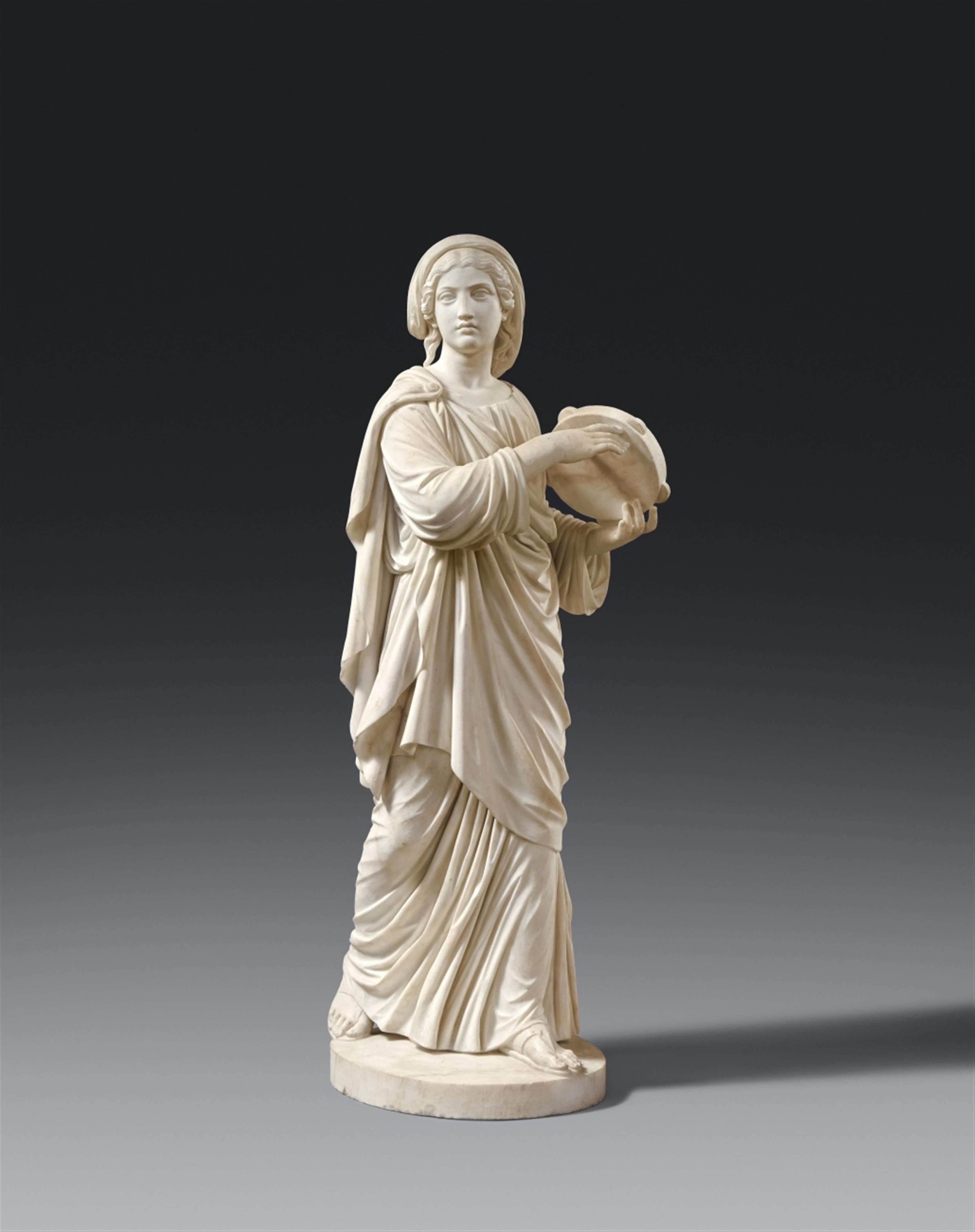 Heinrich Maximilian Imhof - A marble figure of Miriam with the Timbrel by Heinrich Maximilian Imhof - image-1