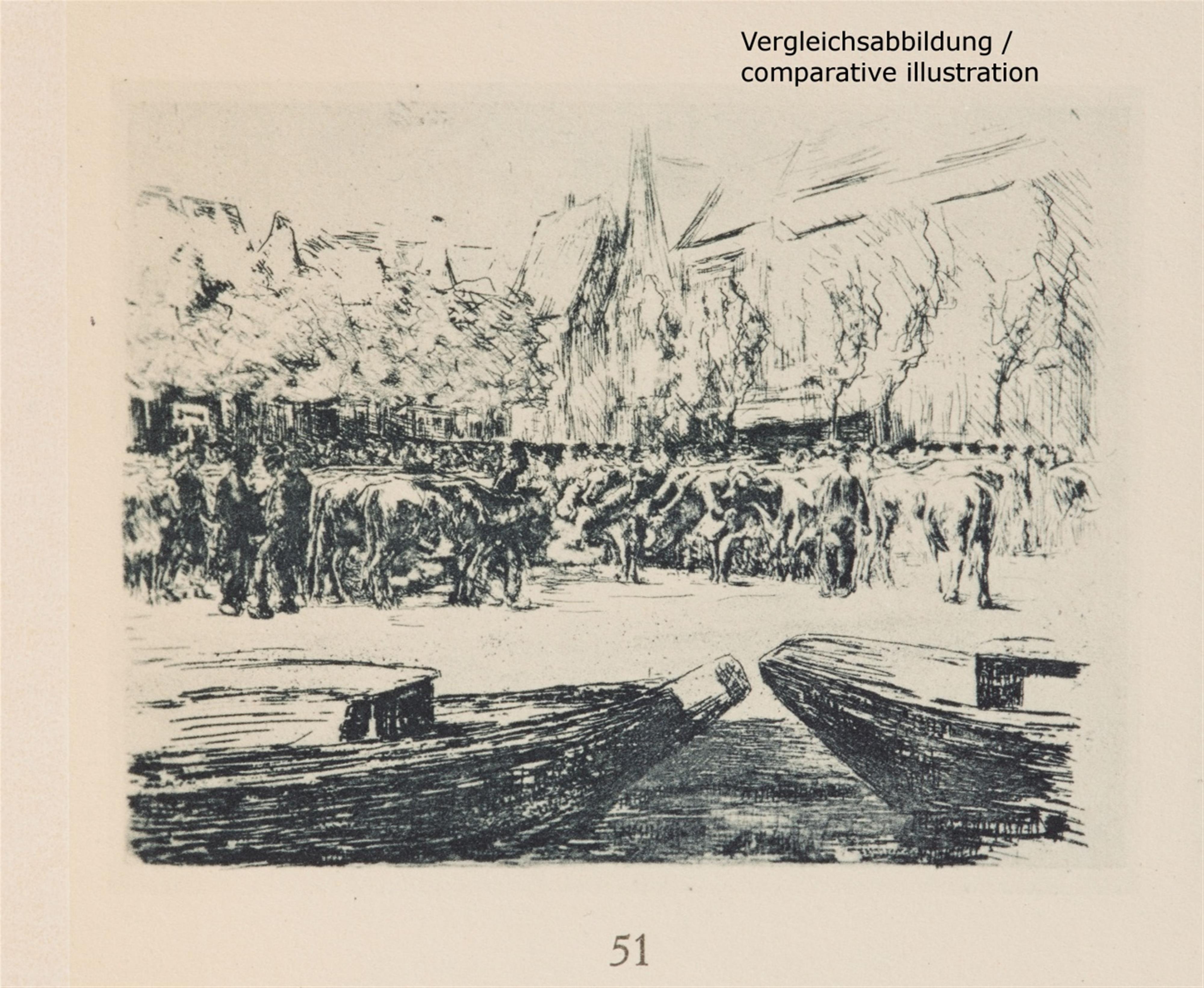 Max Liebermann - Studie zum "Rindermarkt in Leiden" - image-2