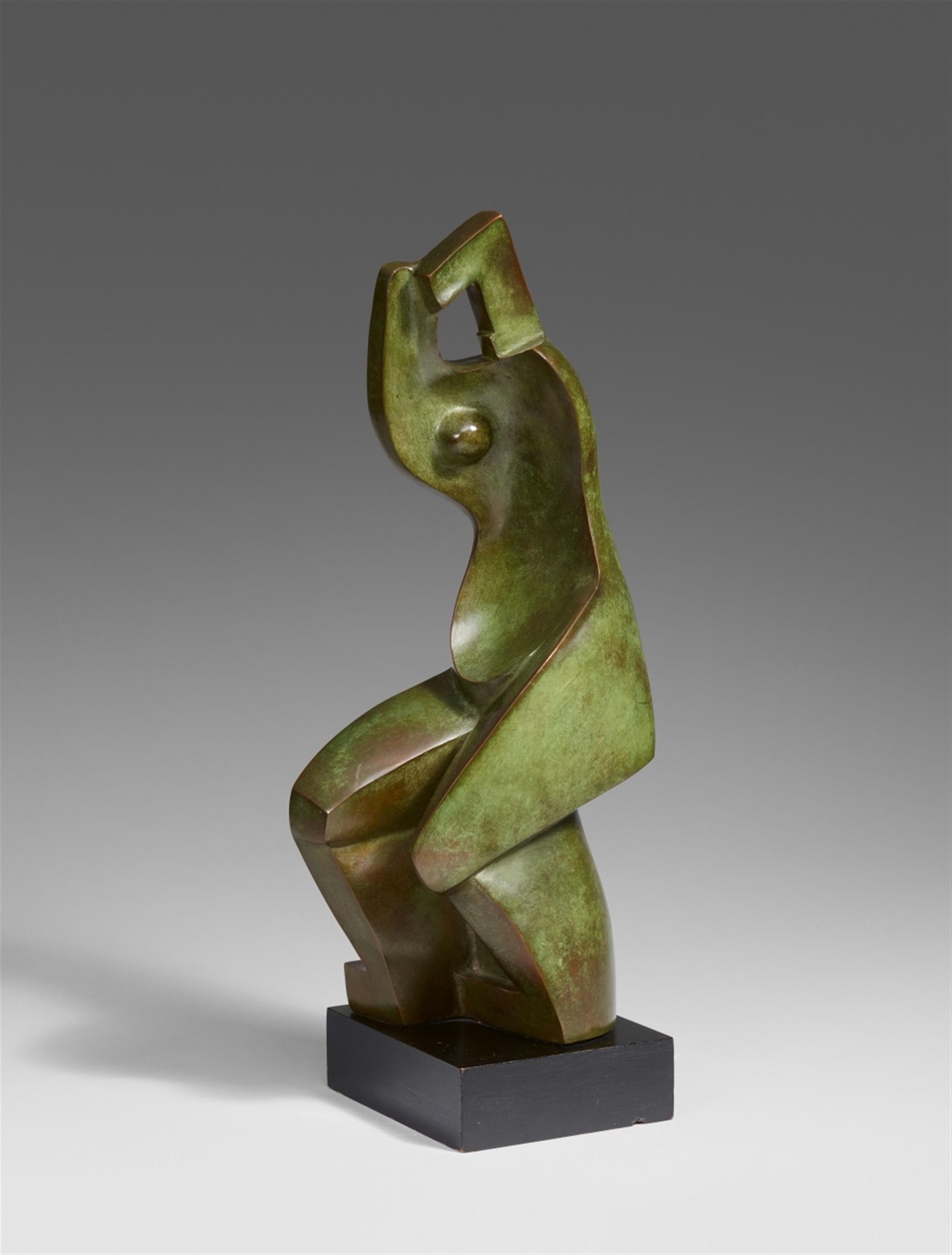 Alexander Archipenko - Green Concave (Woman combing her hair) - image-1