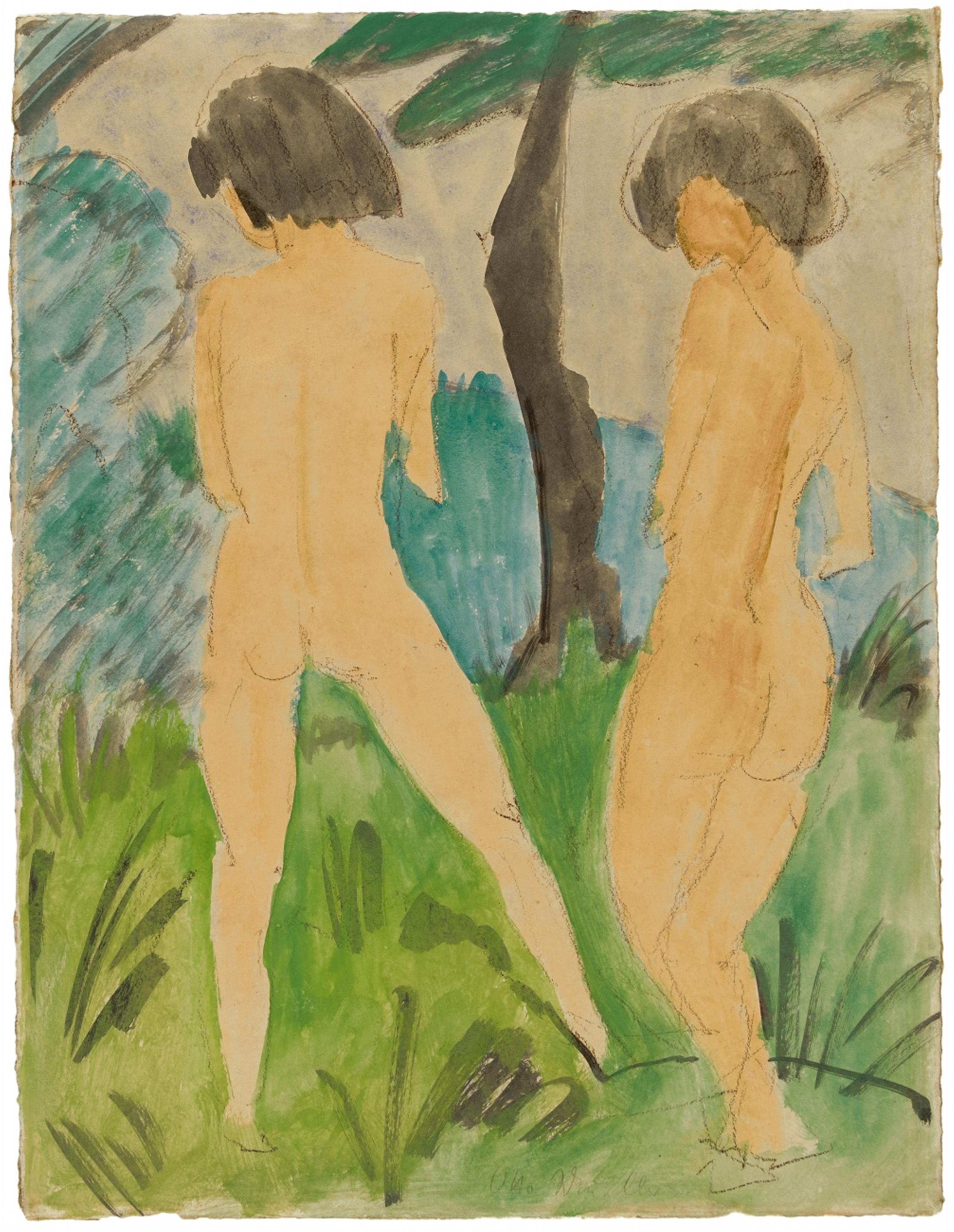 Otto Mueller - Zwei weibliche Akte in Landschaft - image-1