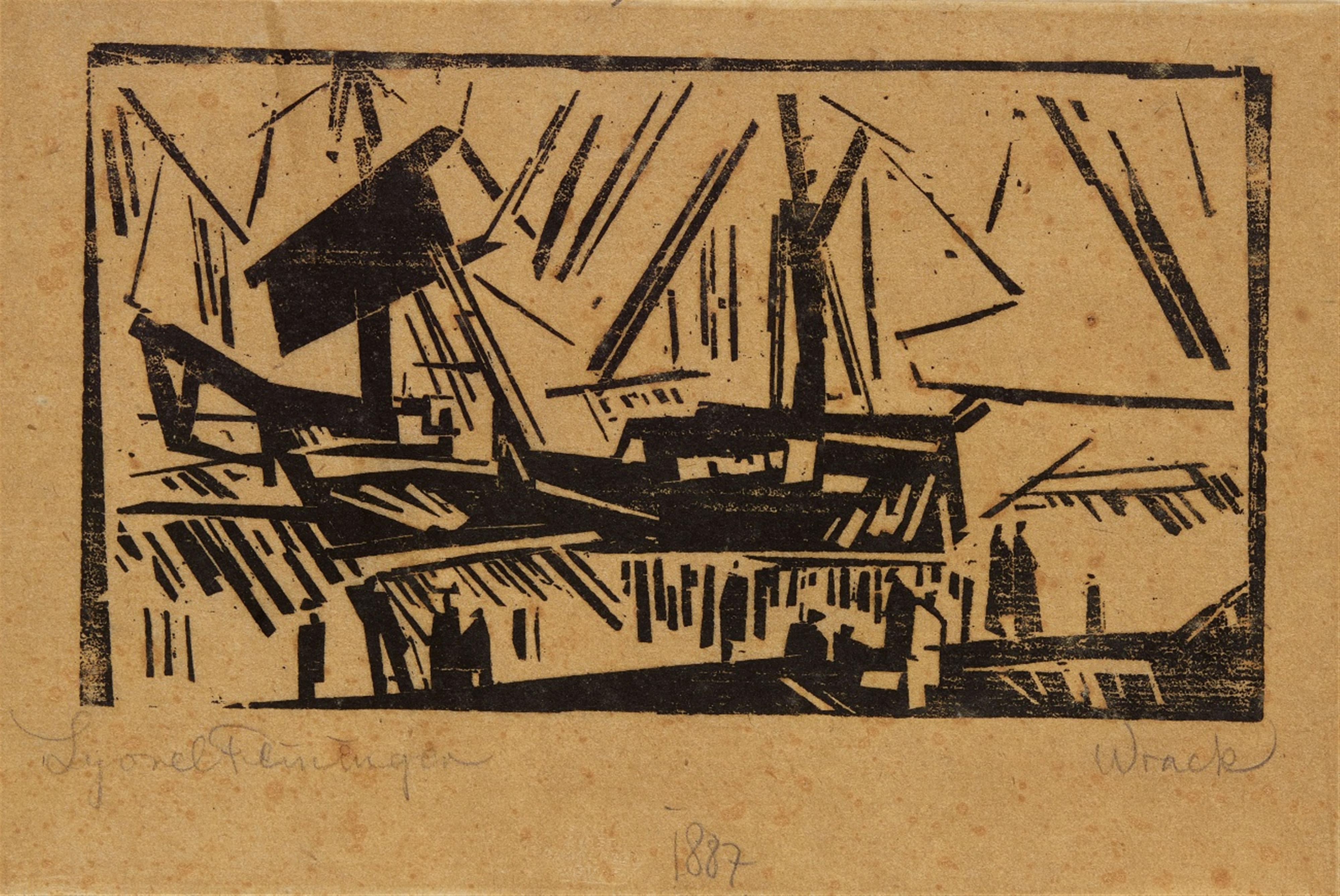 Lyonel Feininger - Wreck, ship aground (Wrack, gestrandetes Schiff) - image-1