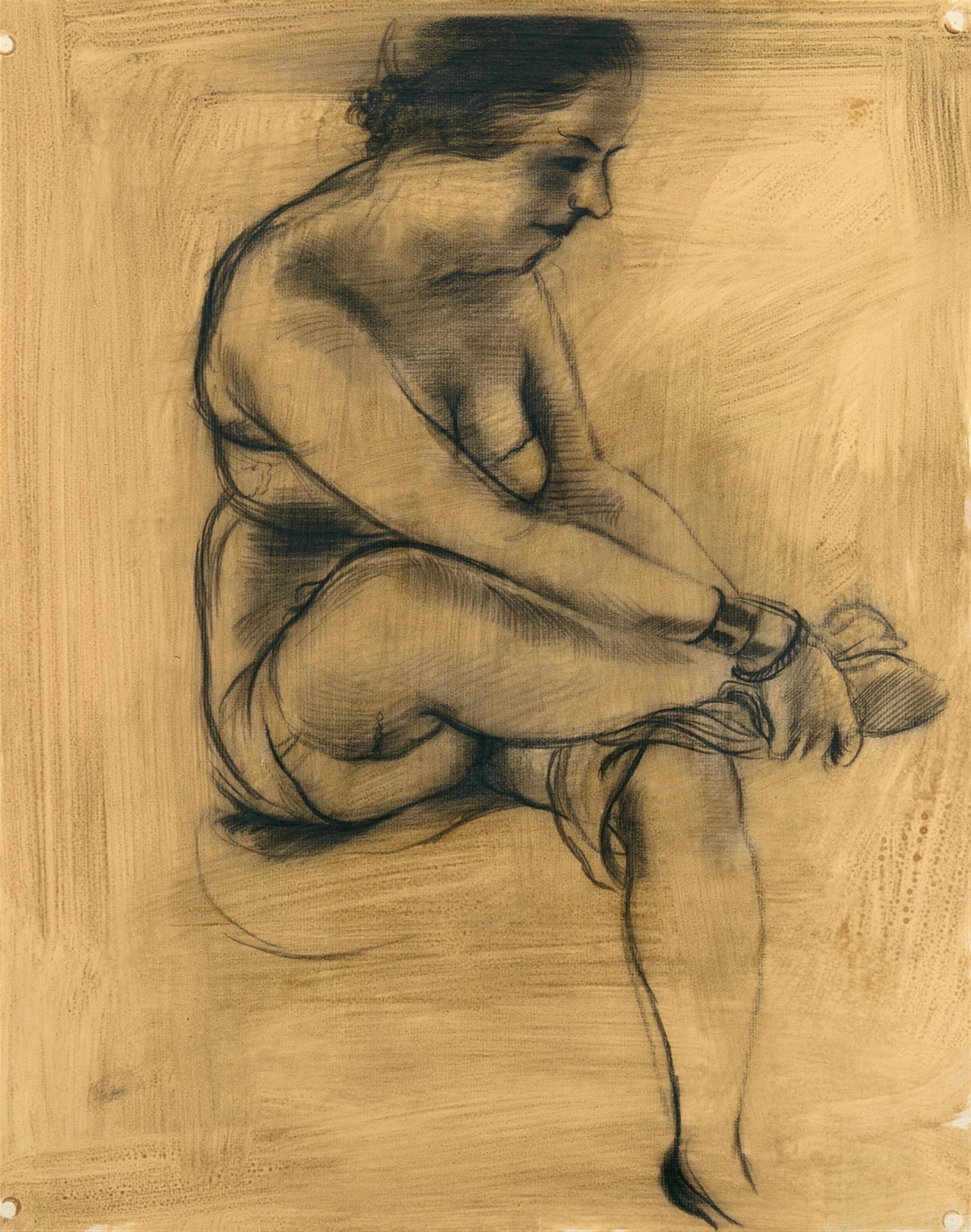 George Grosz - Sitting Female Nude - image-1