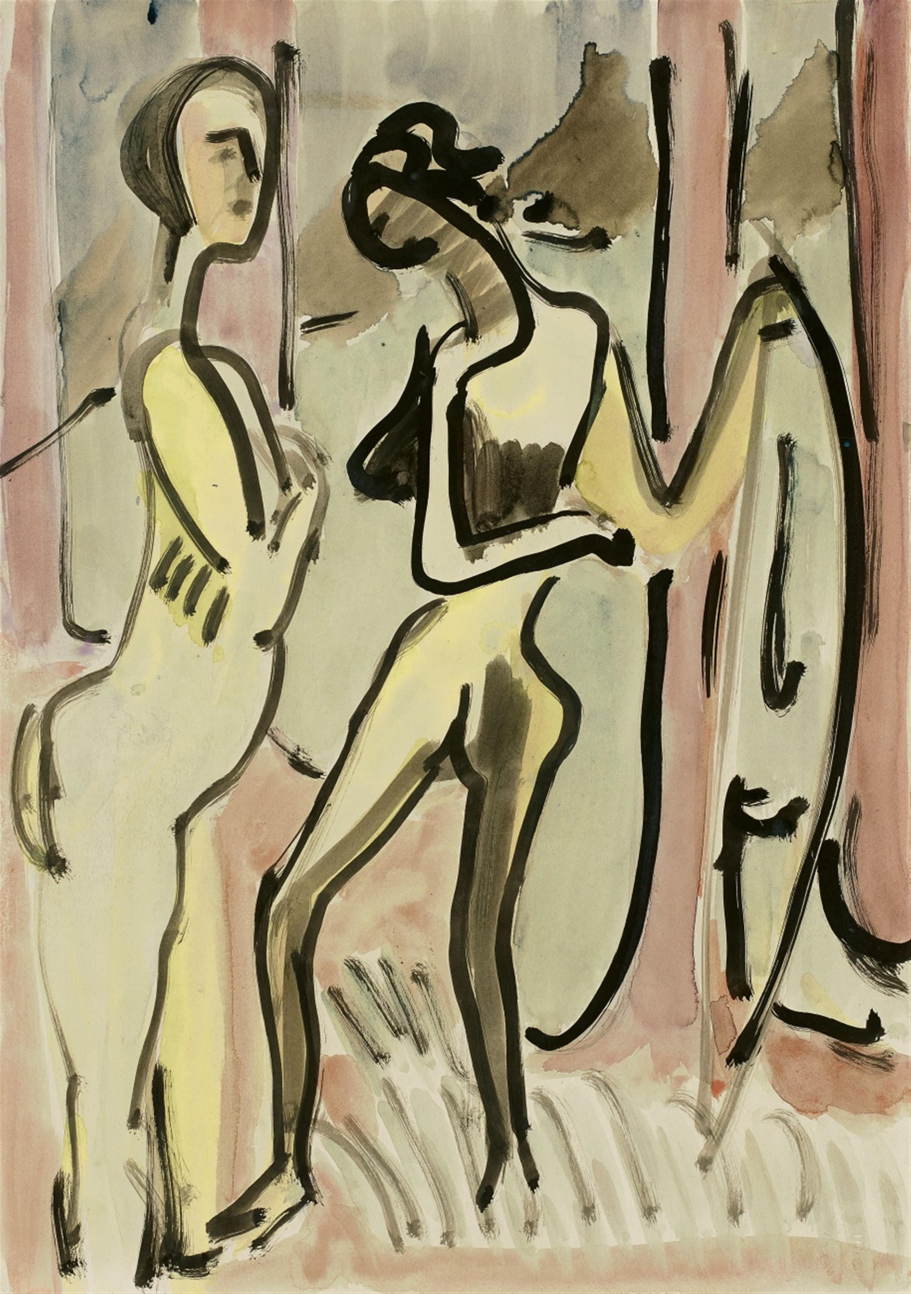 Ernst Ludwig Kirchner - Zwei Akte unter Bäumen - image-1