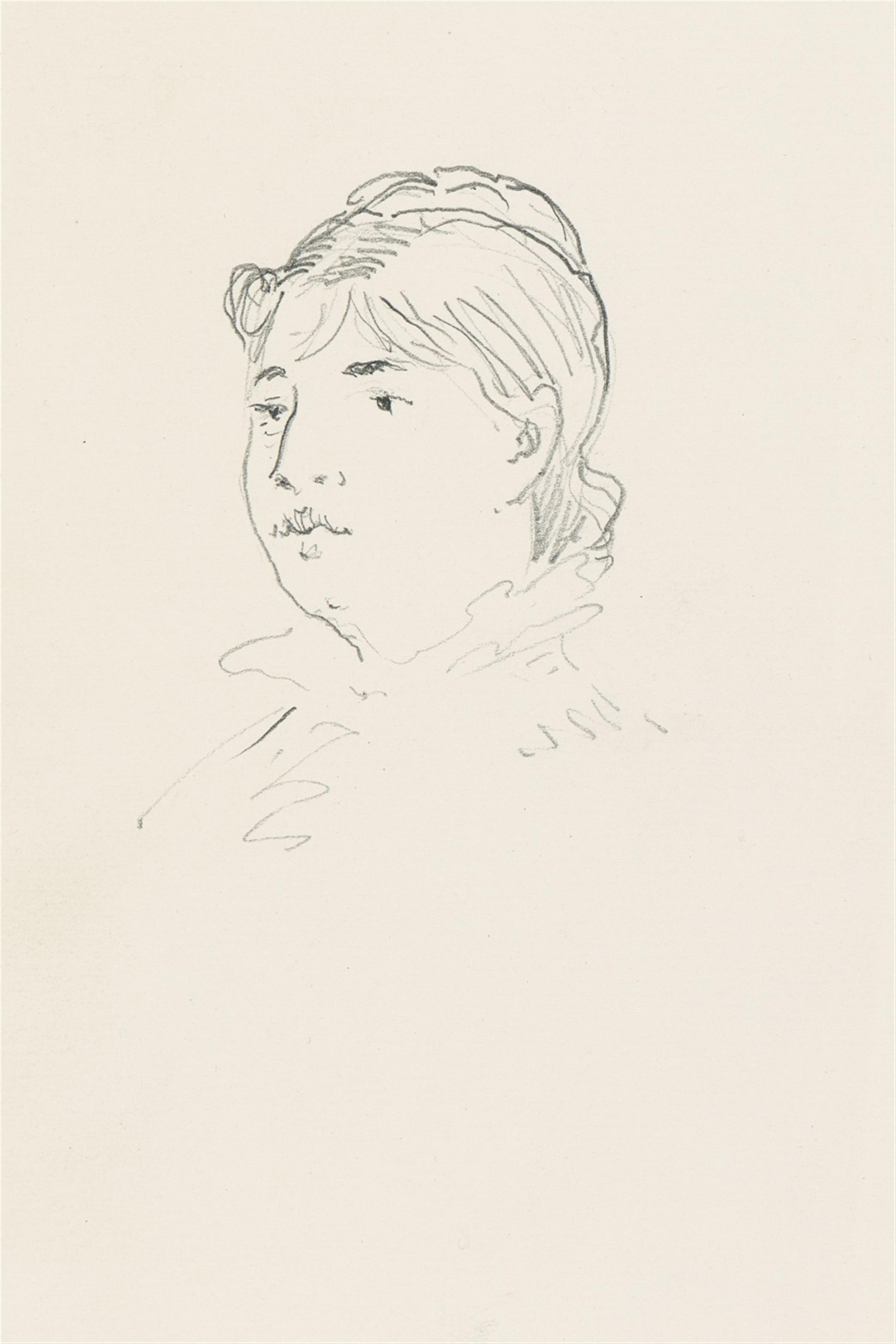 Édouard Manet - Femme, tête nue et frange sur front (Marie Colombier?) - image-1