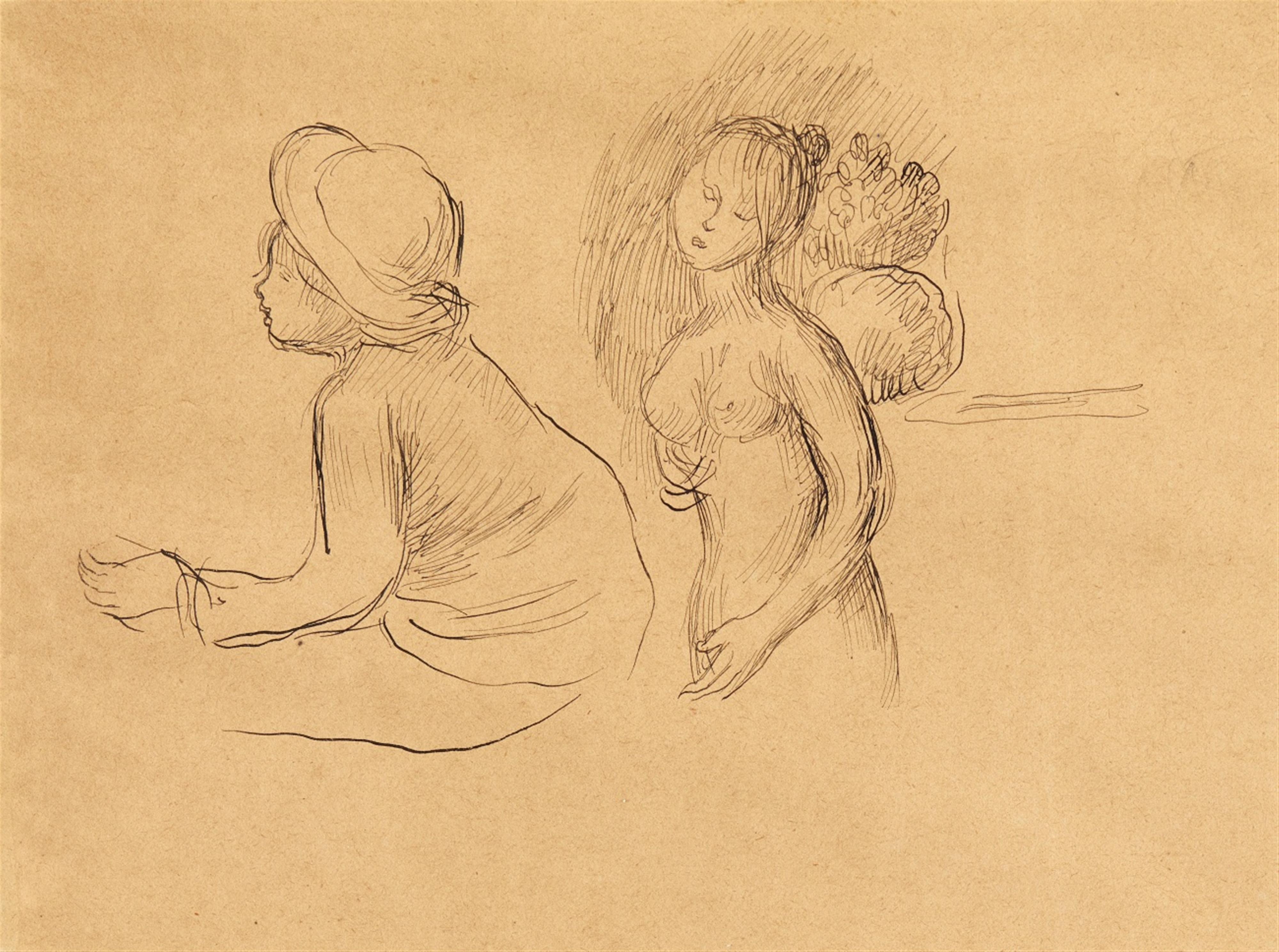 Pierre-Auguste Renoir - Étude de nu et enfant - image-1