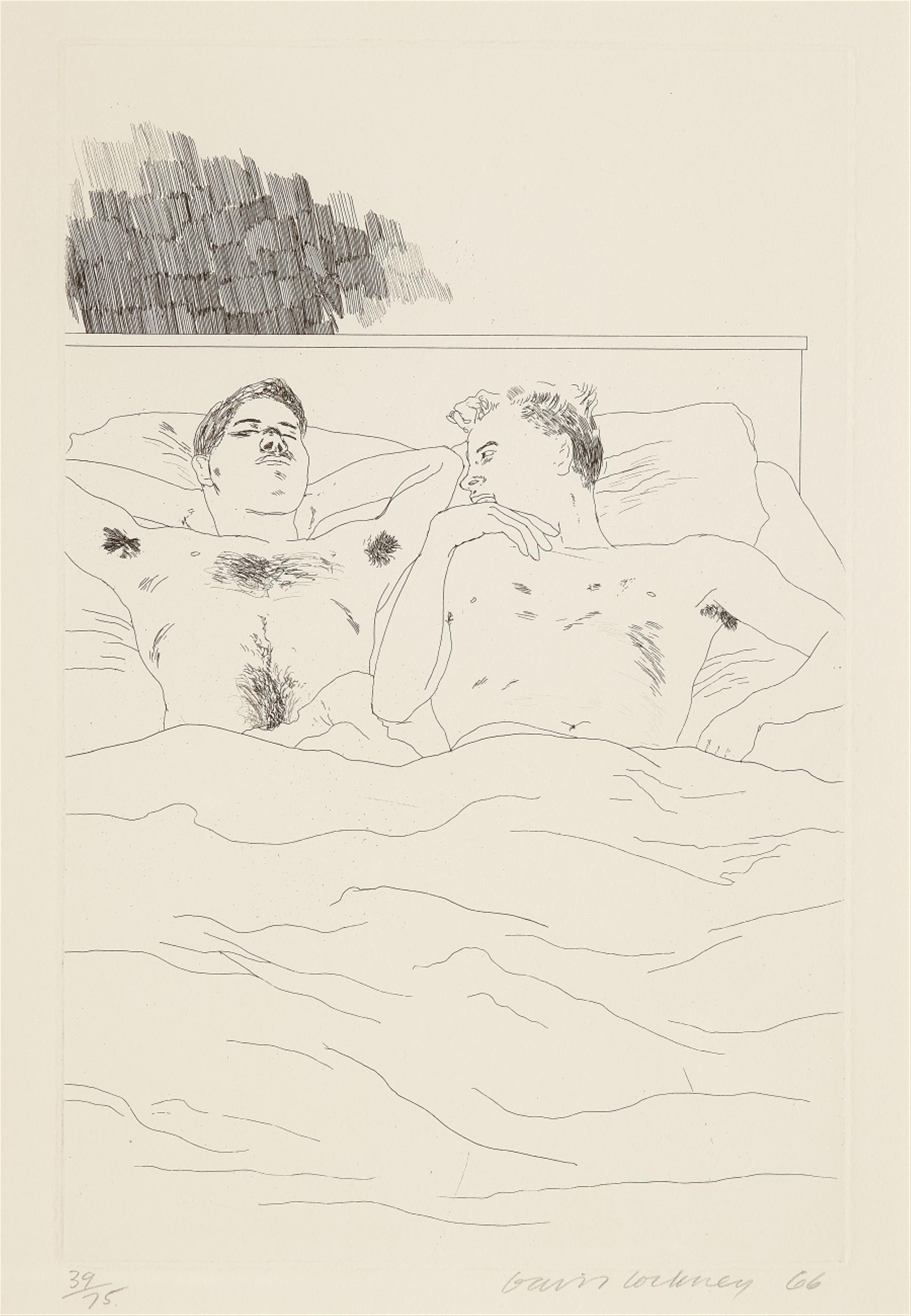 David Hockney - In The Dull Village (from: Illustrations for Fourteen Poems from C.P. Cavafy 1966-67) - image-1