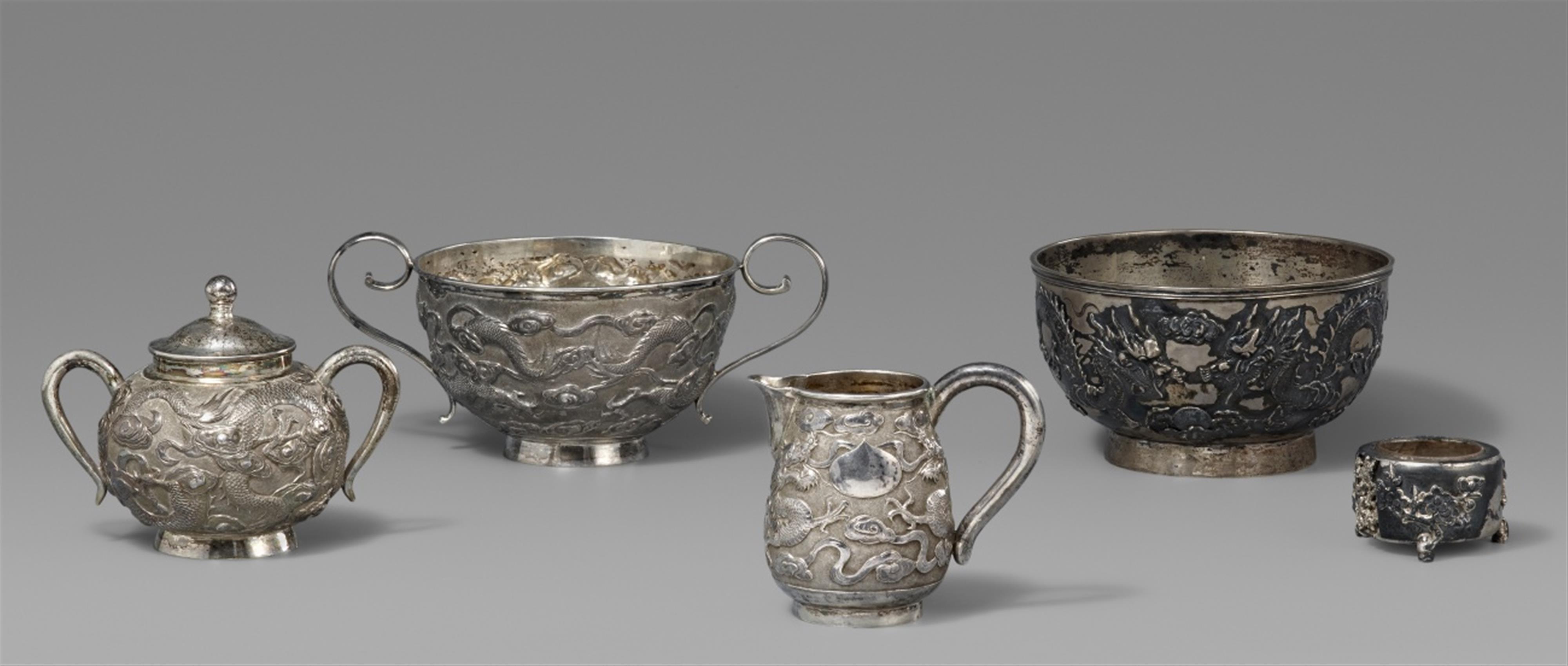 Five silver pieces. Around 1900 - image-1