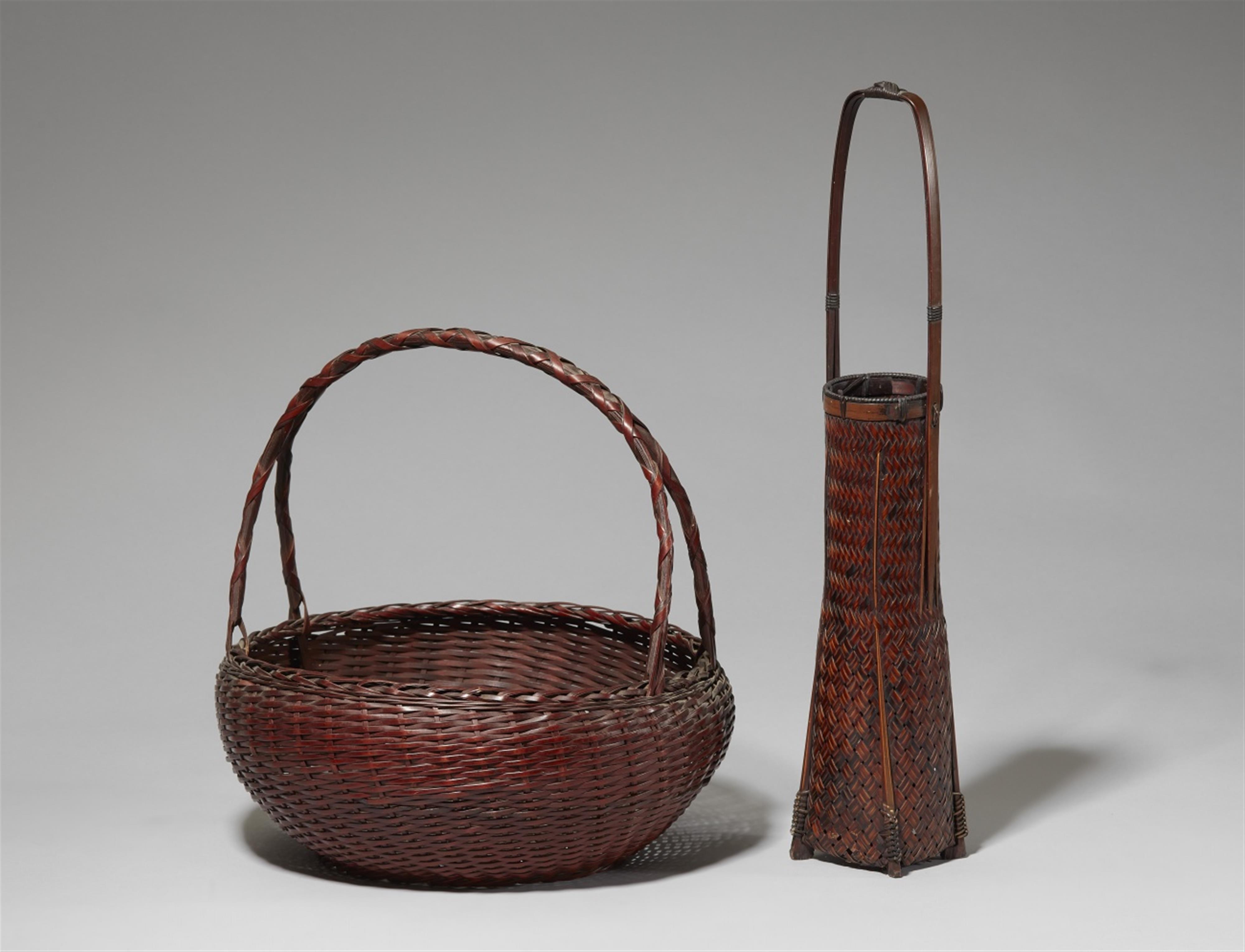 Two bamboo baskets. First half 20th century - image-1