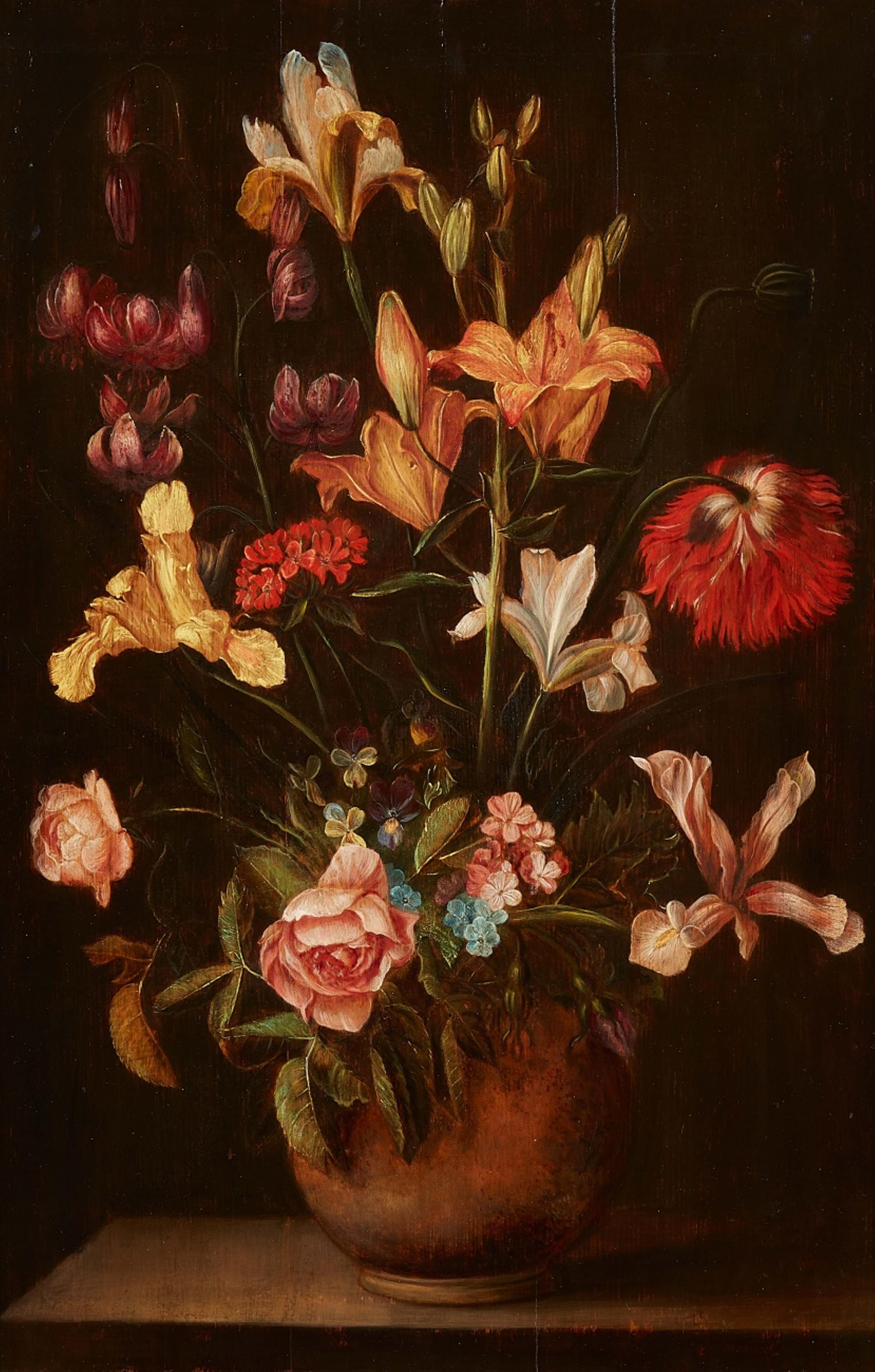 Alexander Adriaenssen - Blumenstrauß in einer irdenen Vase - image-1