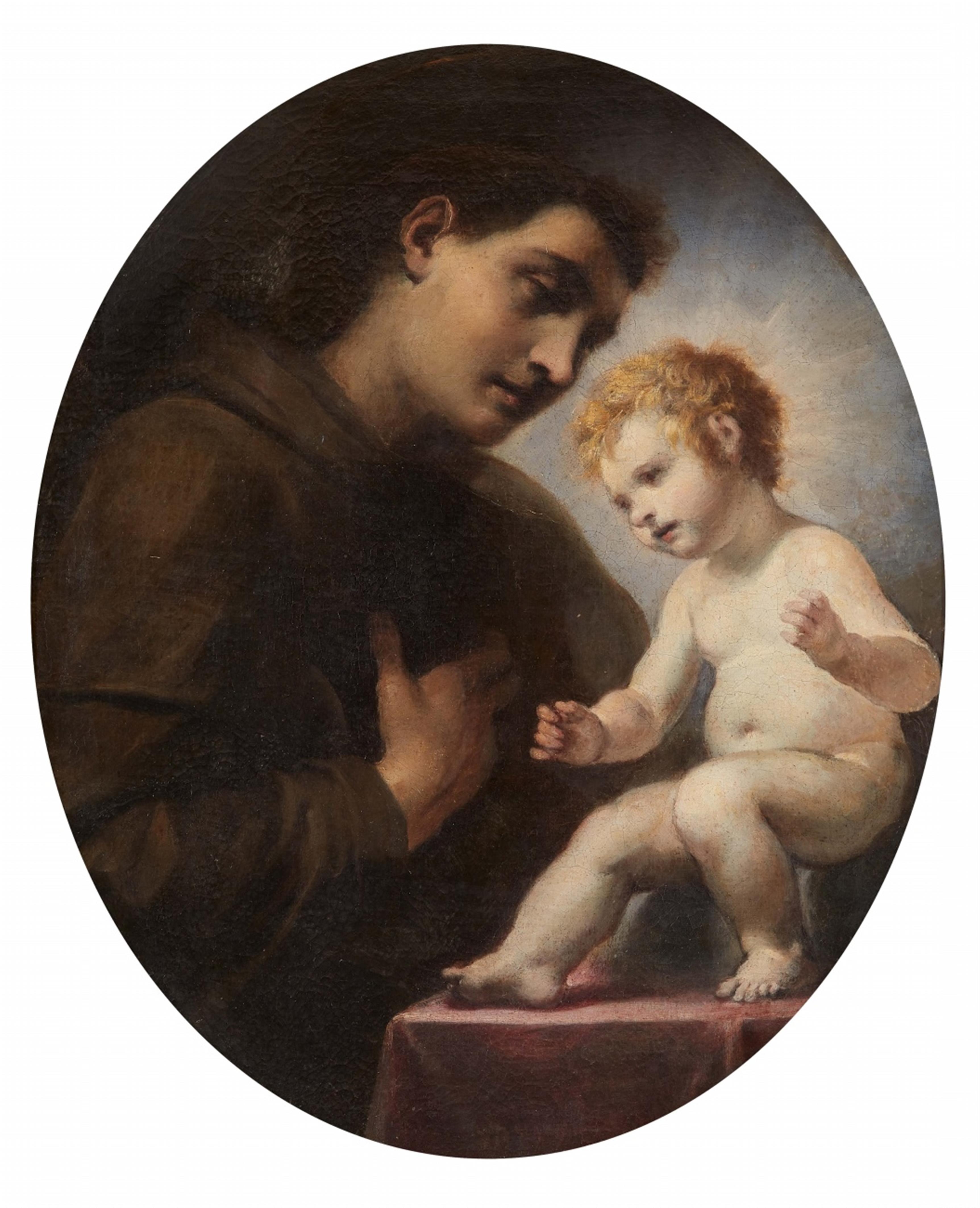 Italian School second half 17th century - Saint Anthony with the Christ Child - image-1